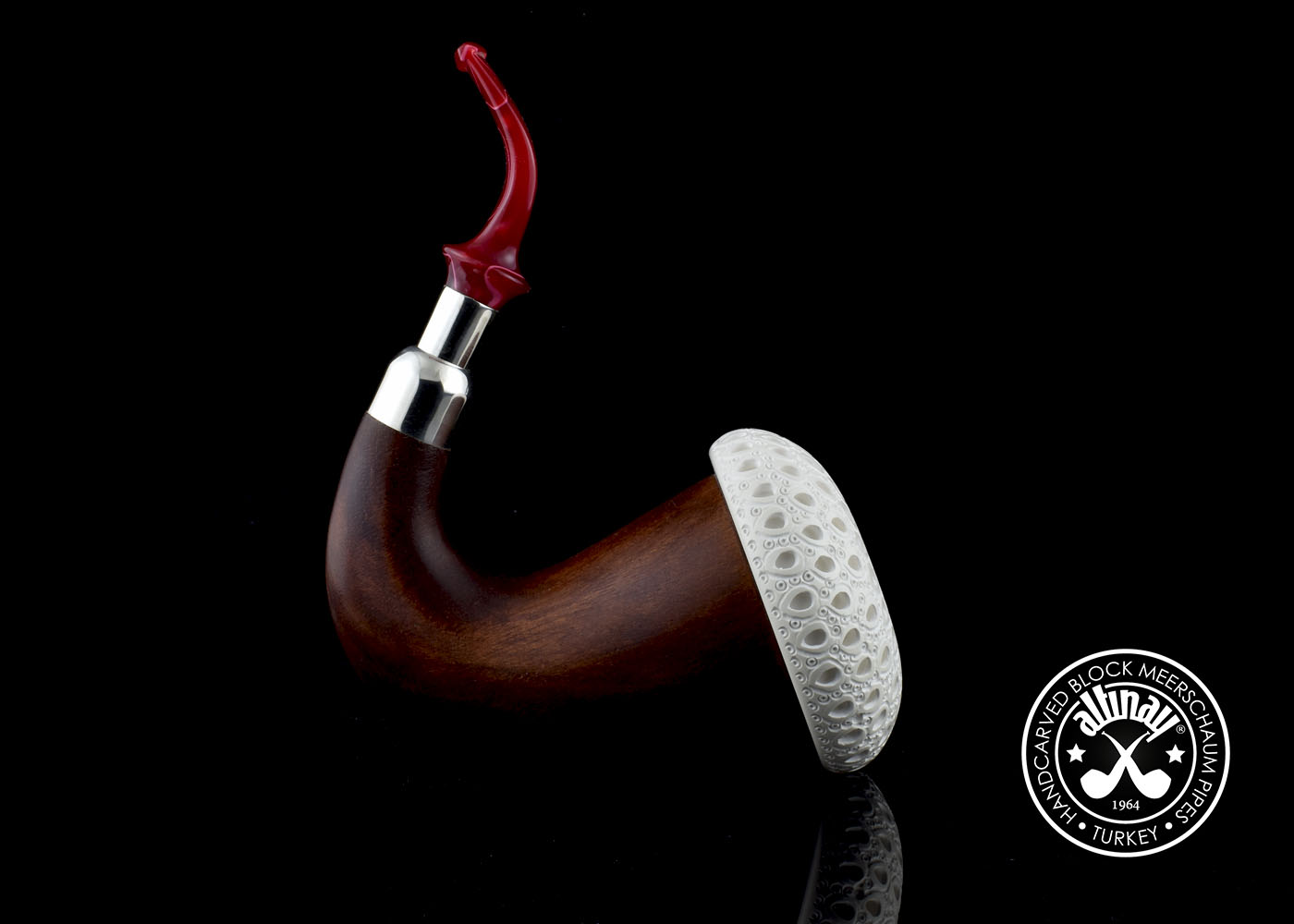 altinay-okoume-calabash-silver-spigot-meerschaumpfeife-large image 4