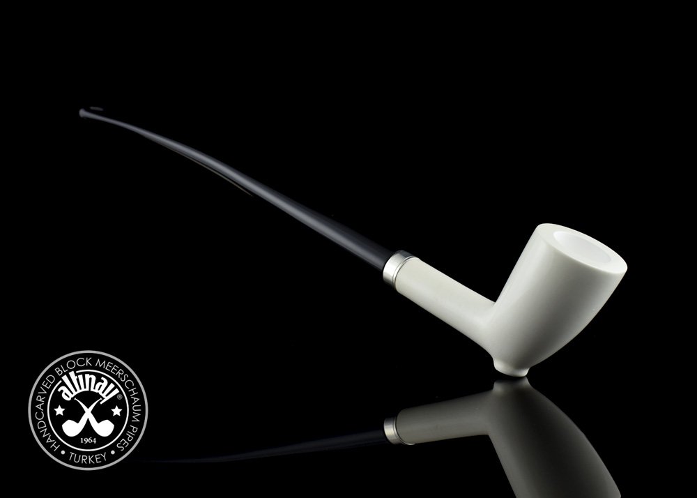 altinay-classic-cutty-churchwarden-23479-meerschaumpfeife-silberring image 1