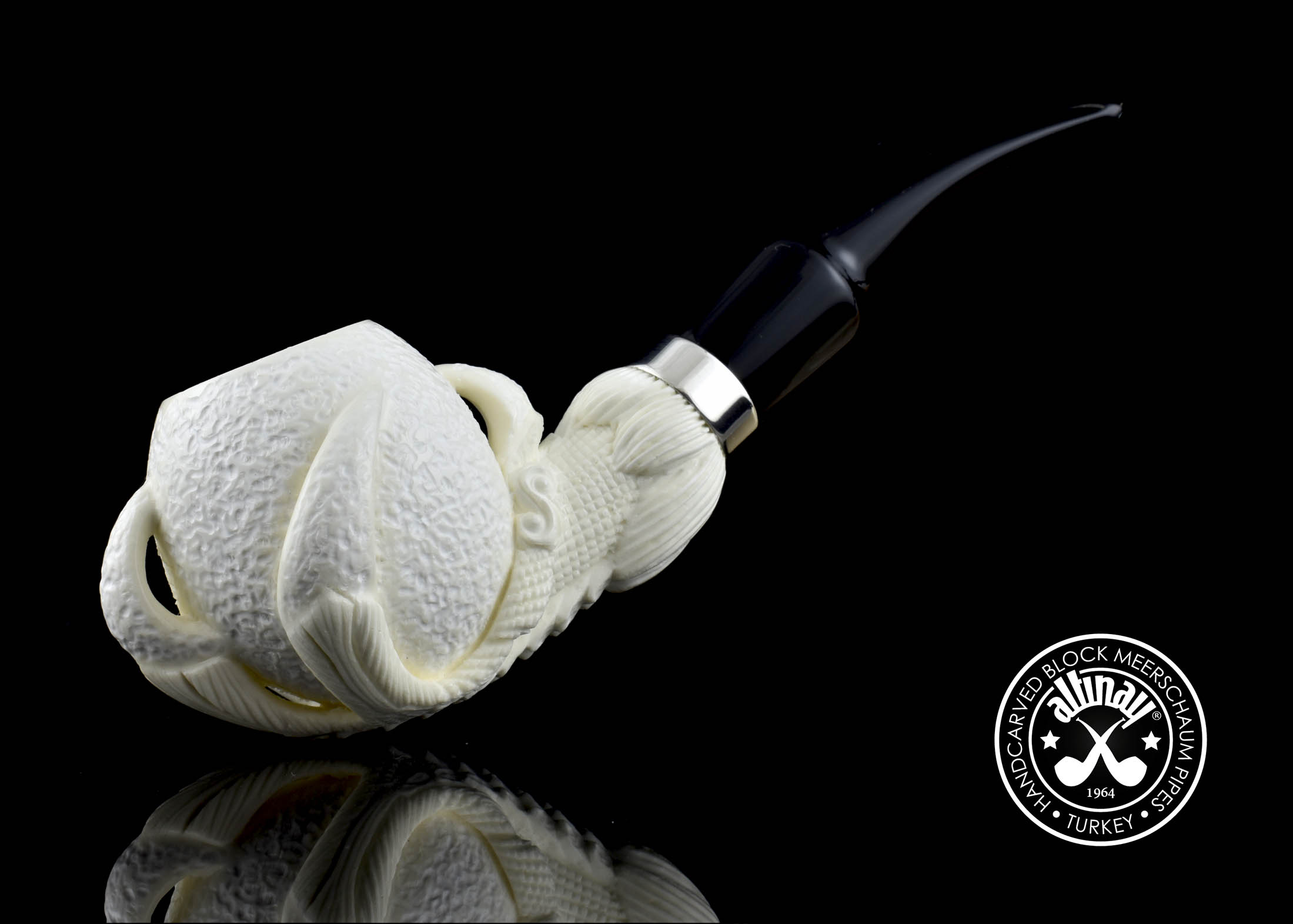 altinay-eagle-s-claw-claw-meerschaumpfeife-silberring image 2