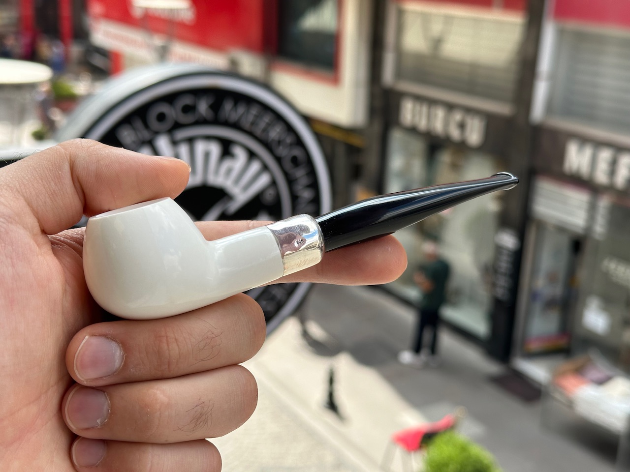 altinay-army-apple-meerschaumpfeife-silber image 3