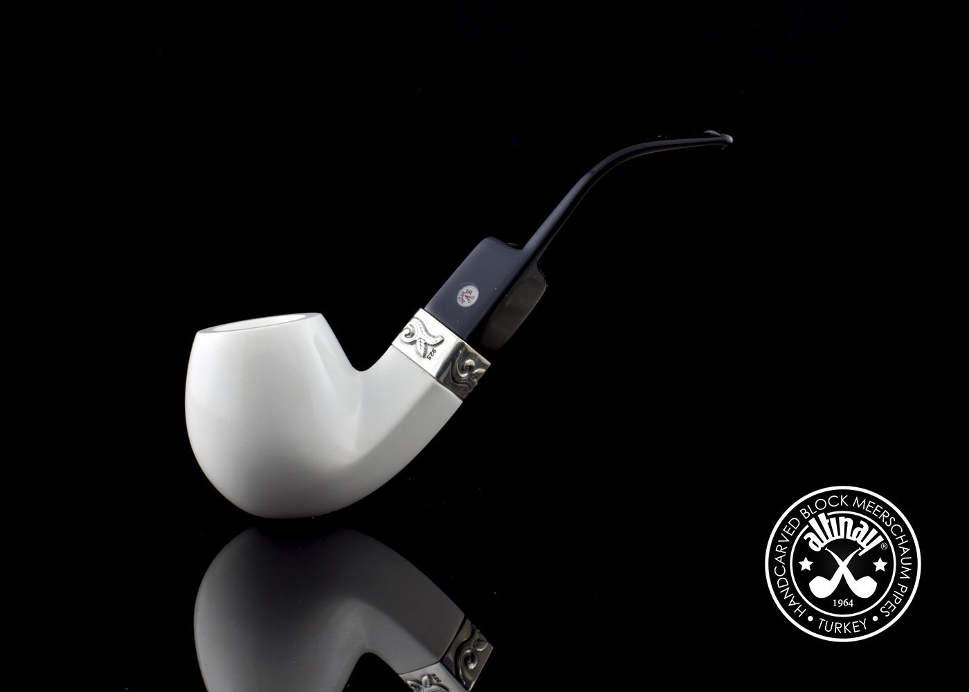 altinay-classic-apple-meerschaumpfeife-silberband-2 image 2