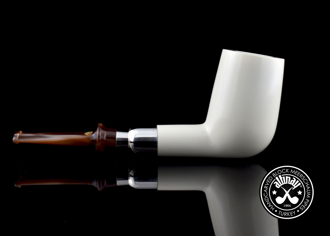 altinay-spigot-xl-billiard-meerschaumpfeife-silber image 4