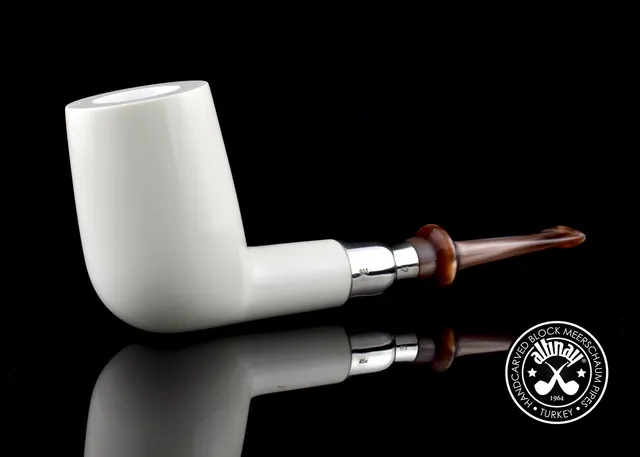 altinay-spigot-xl-billiard-meerschaumpfeife-silber image 1
