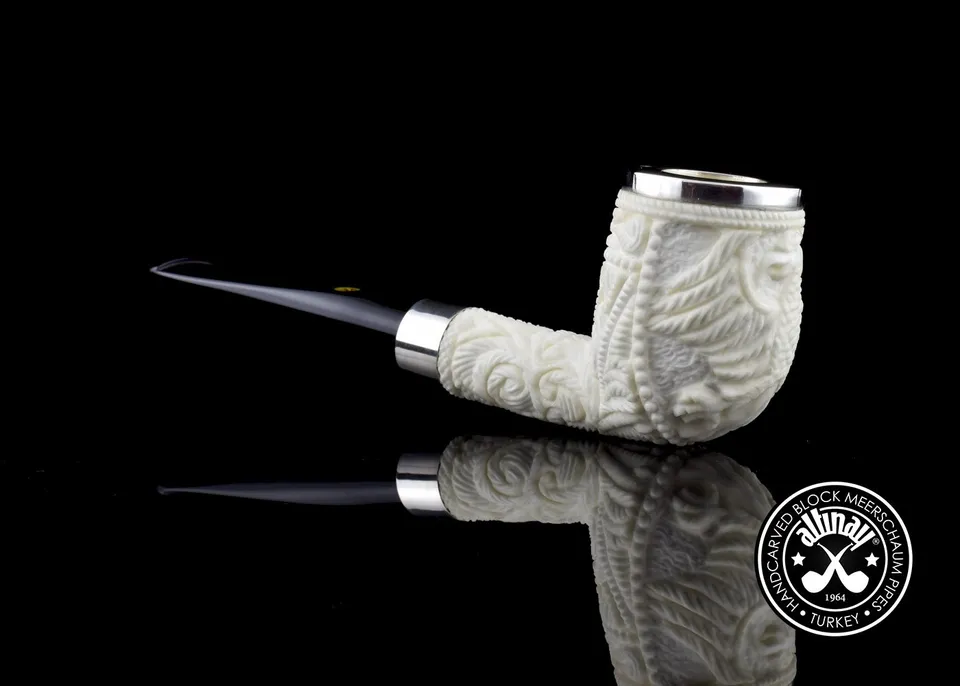 altinay-eagle-s-claw-billiard-meerschaumpfeife-adler-silber image 1