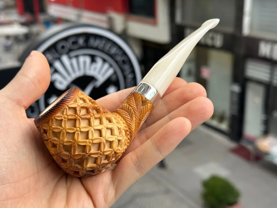altinay-classic-brandy-meerschaumpfeife-mit-silberring image 1