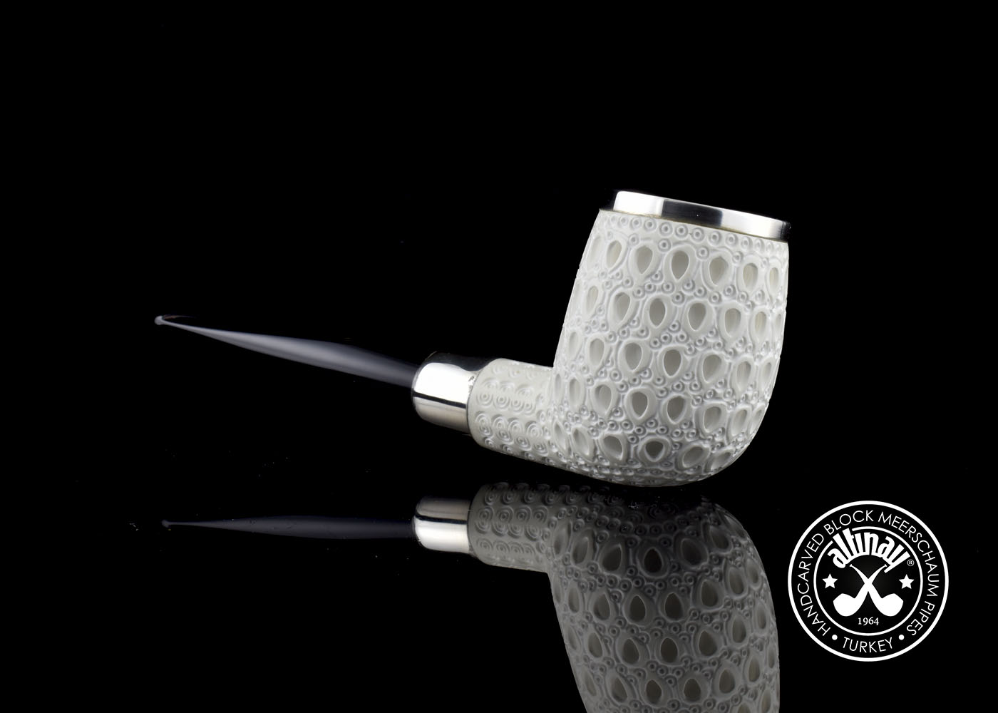 altinay-spigot-army-billiard-meerschaumpfeife-silber-5 image 4
