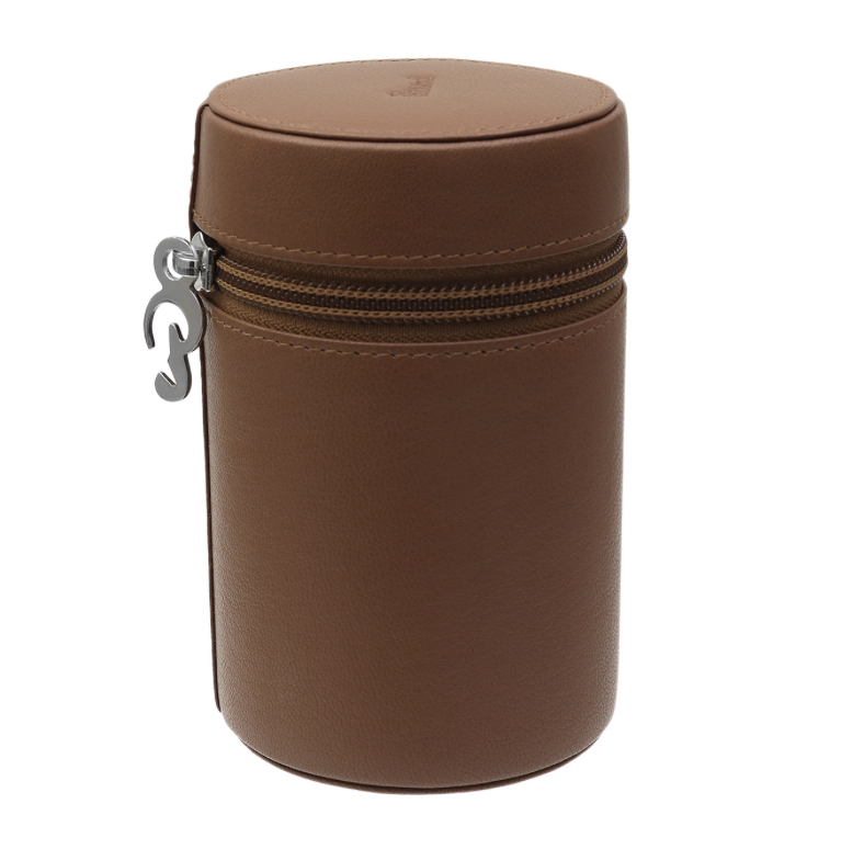 peterson-grafton-large-brown-tabakdose-pfeifentabak-leder image 1