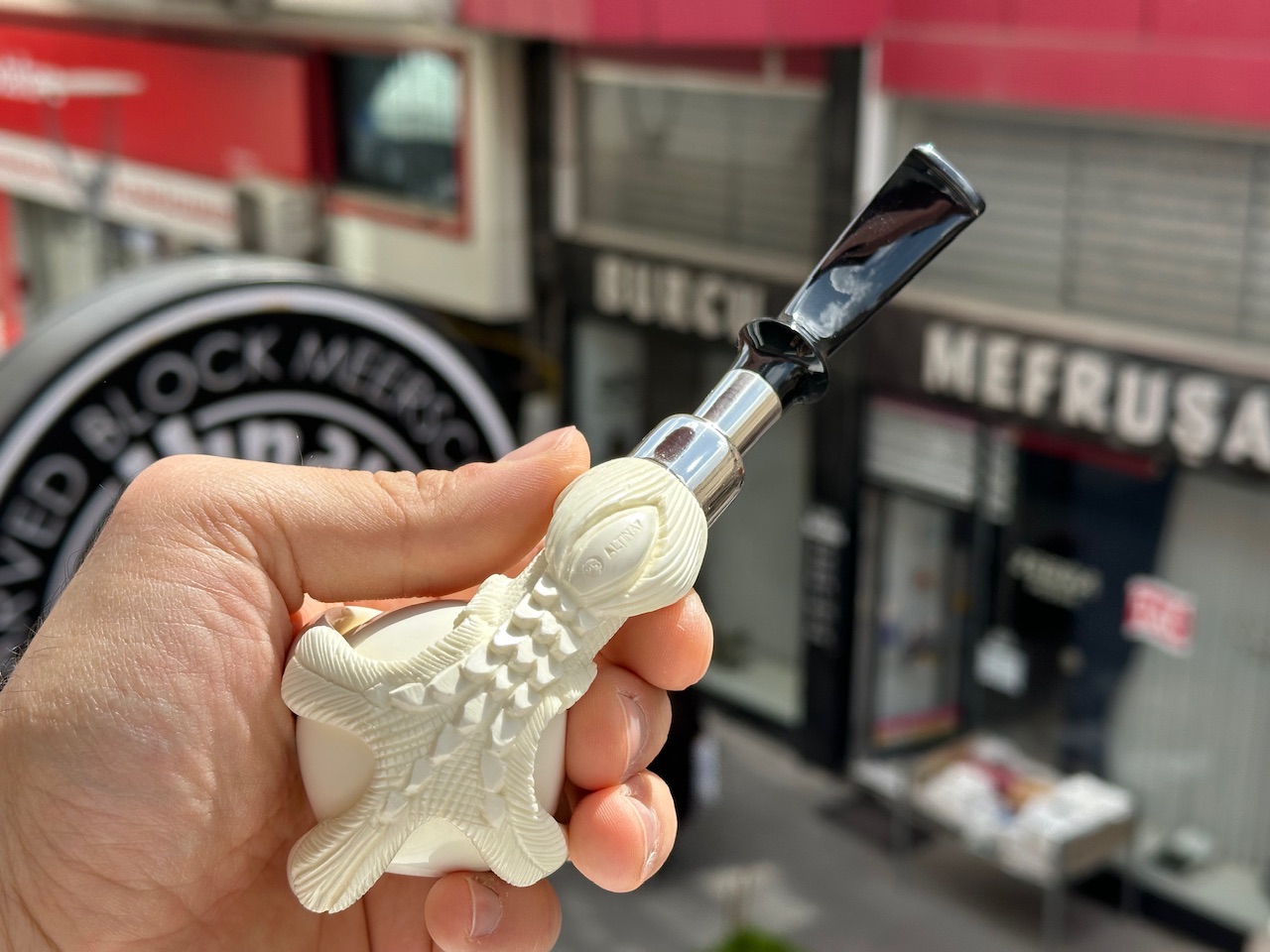 altinay-eagle-s-claw-top-silver-claw-spigot-meerschaumpfeife-silber image 8