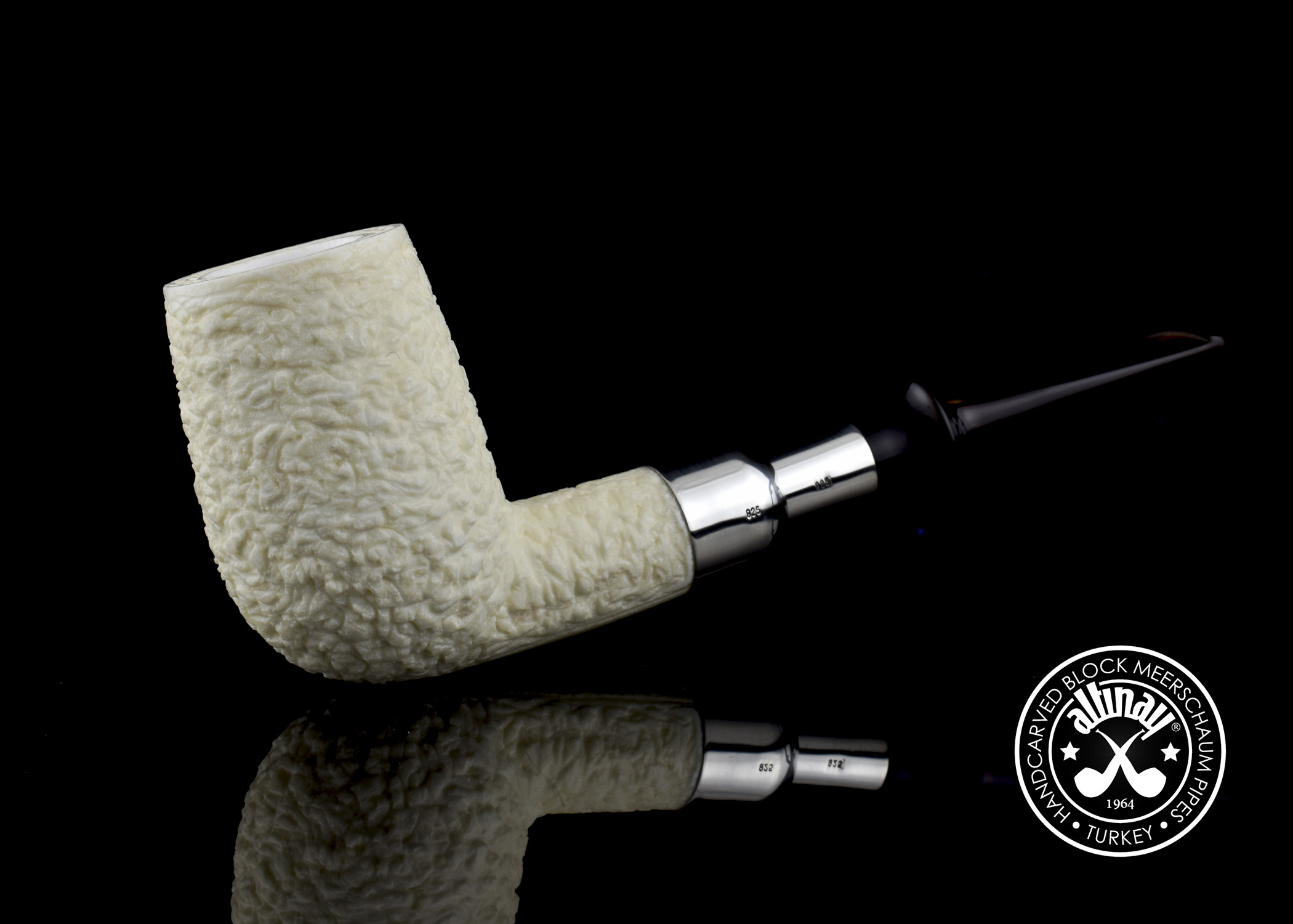 altinay-spigot-billard-meerschaumpfeife-silber-army image 2