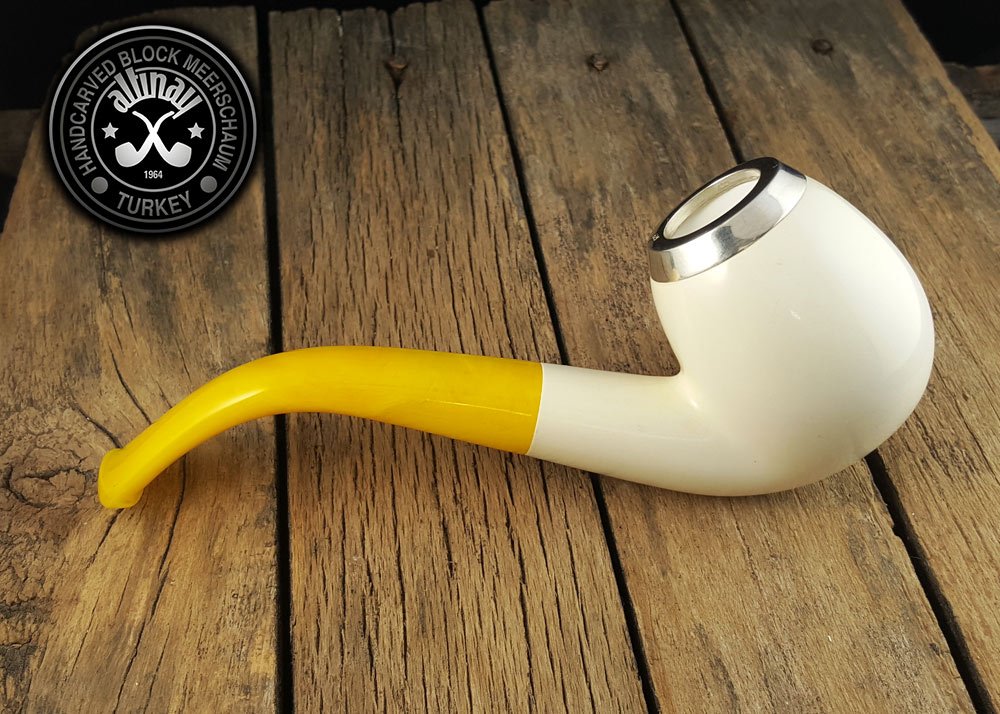 altinay-classic-bent-meerschaumpfeife-silberkappe-etui-2 image 4