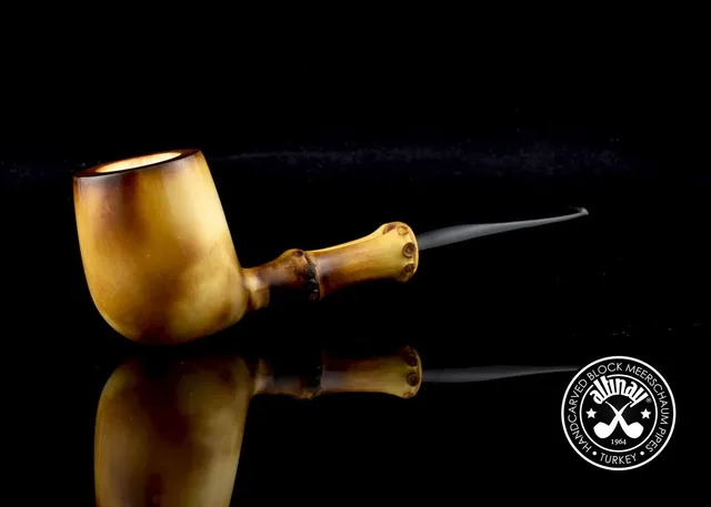altinay-bamboo-billiard-meerschaumpfeife-mit-bambus-natur image 1