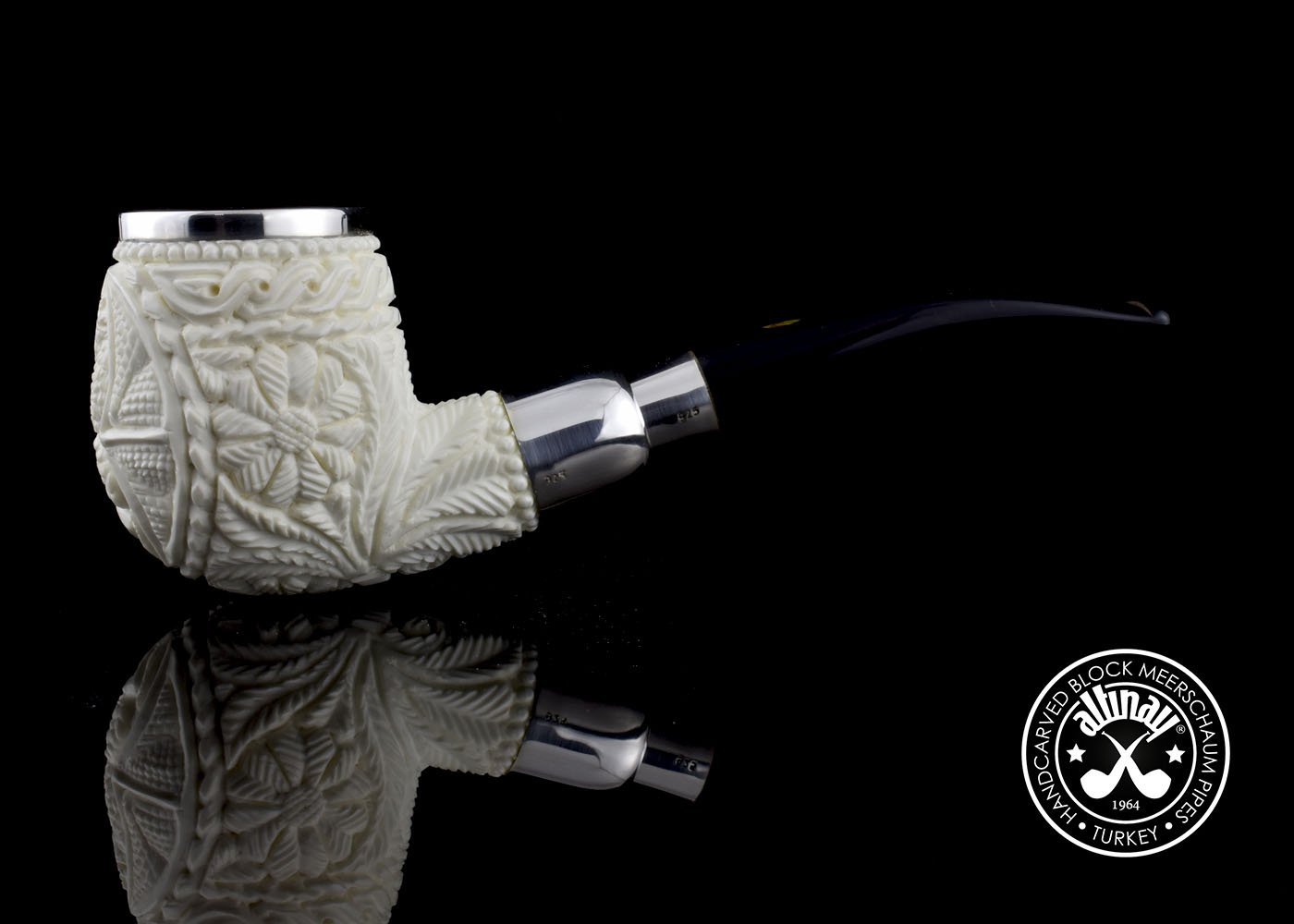 altinay-spigot-apple-meerschaumpfeife-drache-silber image 5