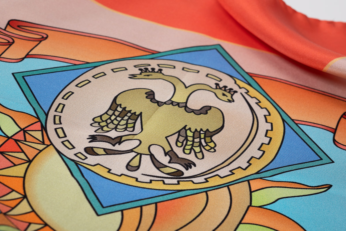 casdagli-house-of-glory-seidenschal-damen-orange image 3