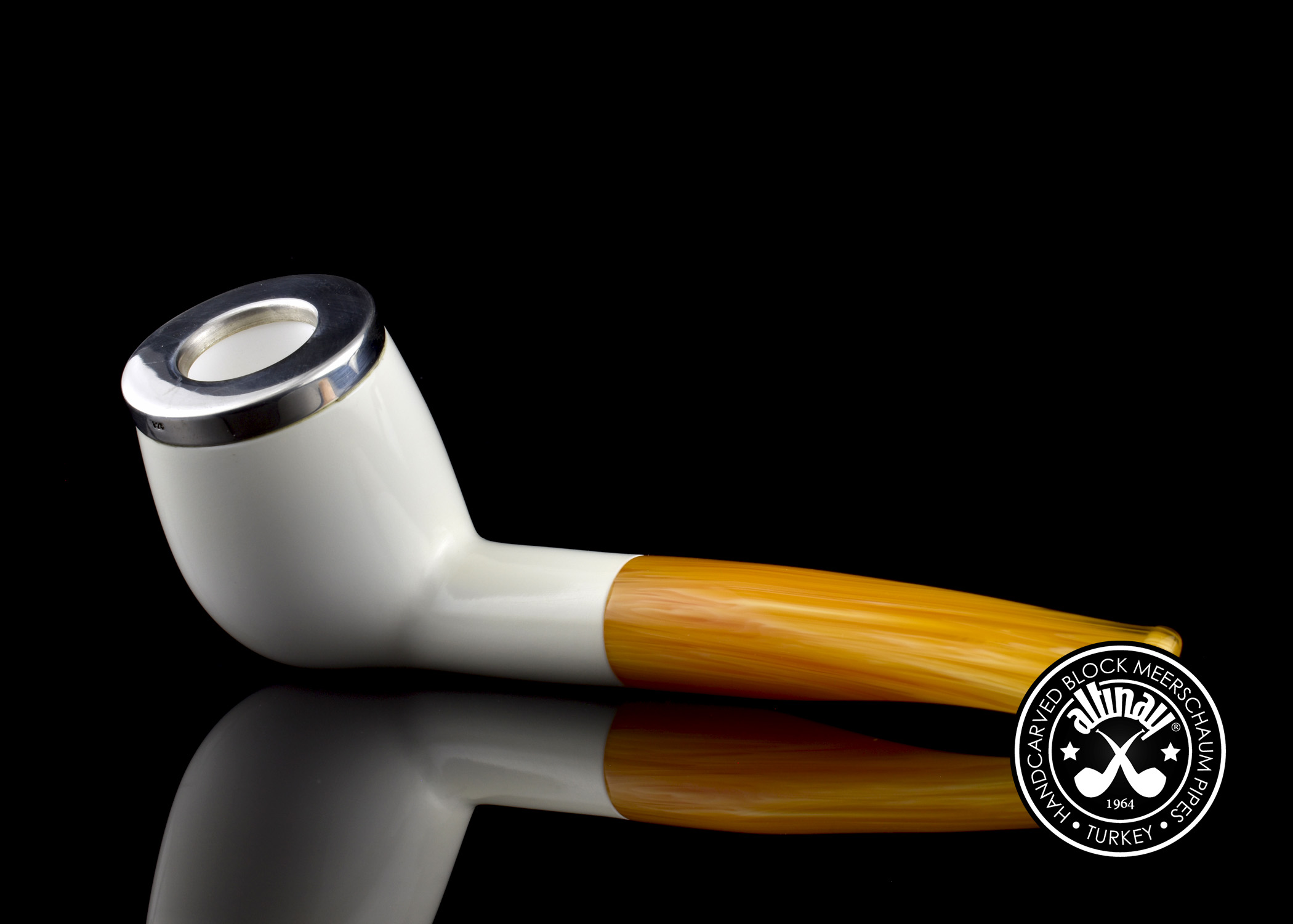 altinay-classic-top-silver-billiard-meerschaumpfeife-4 image 4