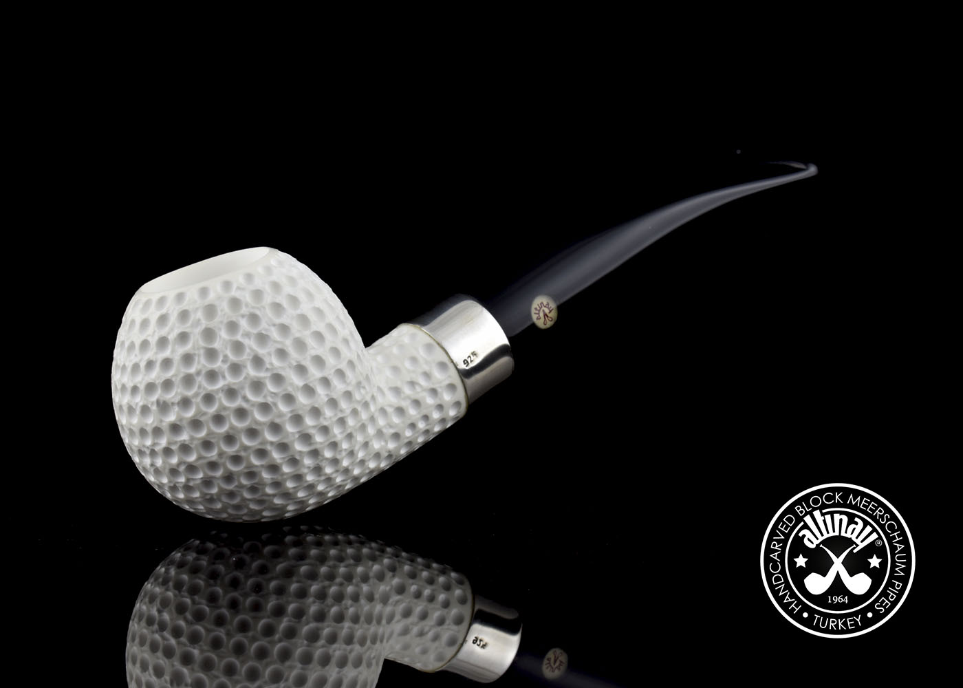 altinay-classic-golf-meerschaumpfeife-silberband image 1