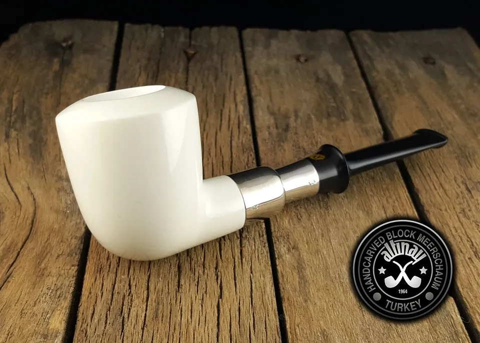 altinay-dublin-silber-spigot-meerschaumpfeife-mit-etui image 1