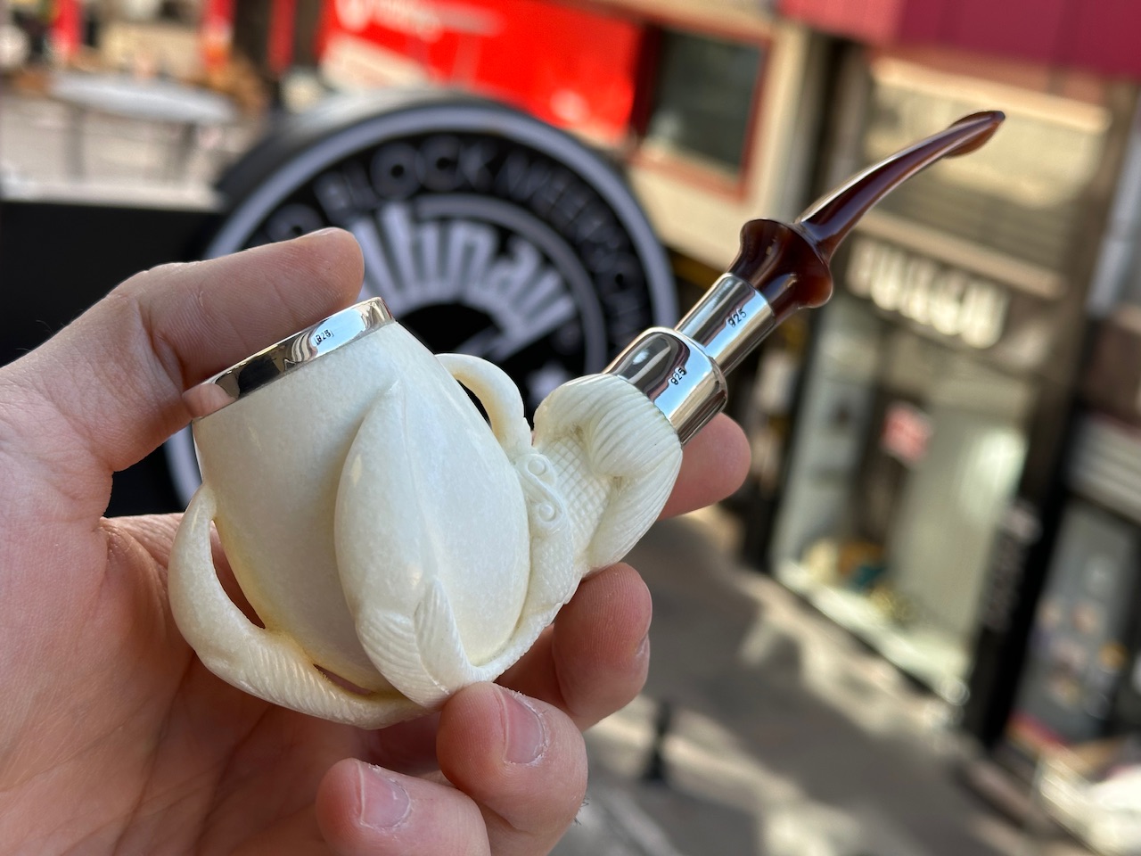 altinay-translucent-top-silver-claw-spigot-tabakpfeife-meerschaum image 7