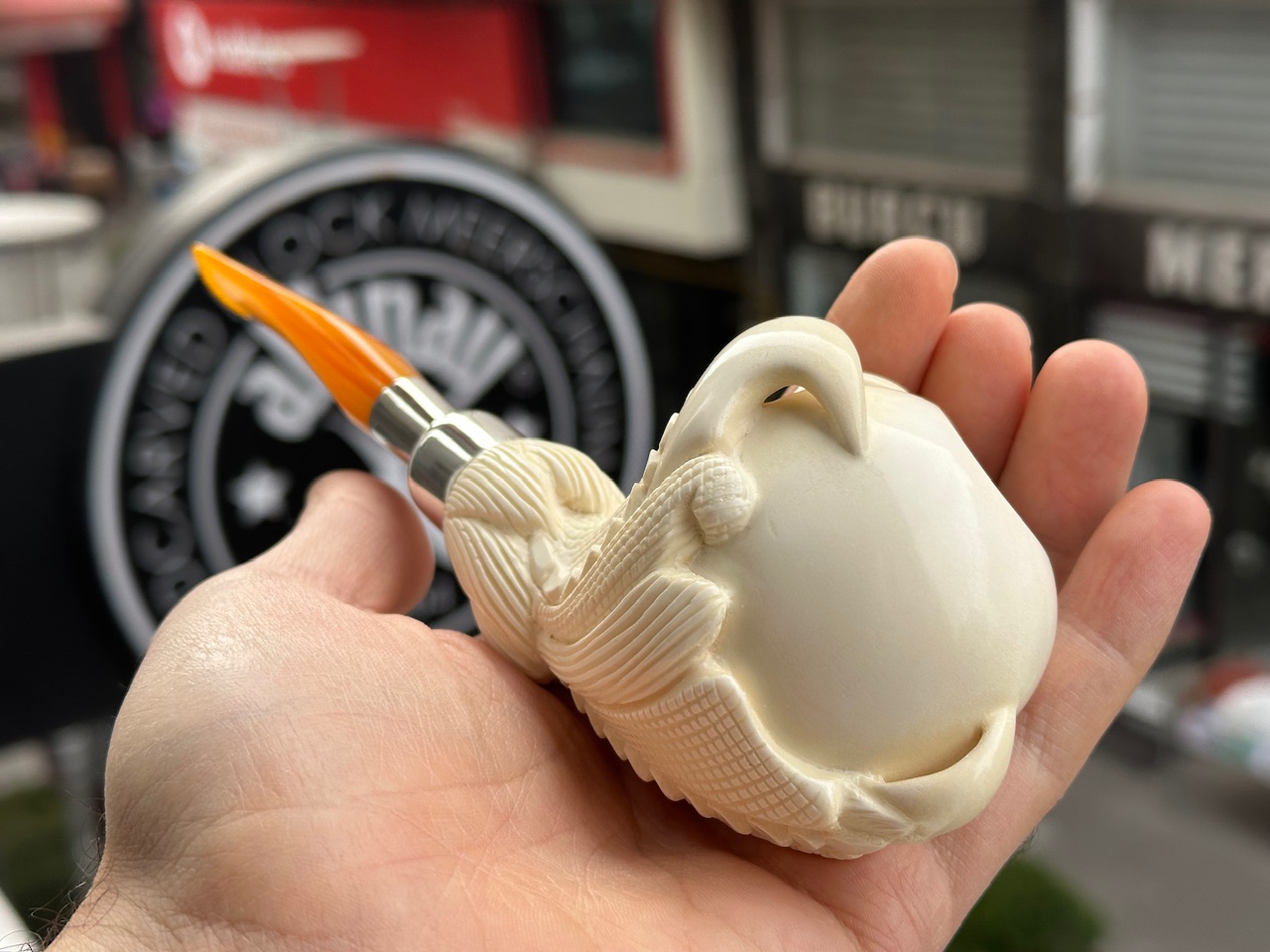 altinay-eagle-s-claw-silber-spigot-meerschaumpfeife image 4
