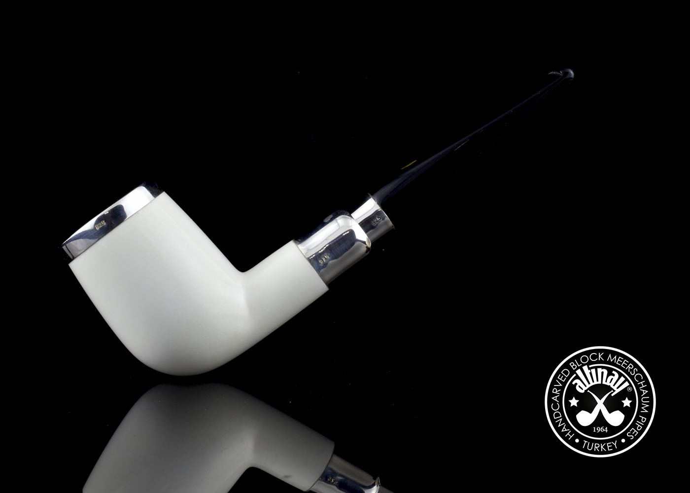 altinay-spigot-army-top-silver-billiard-spigot-meerschaumpfeife image 3
