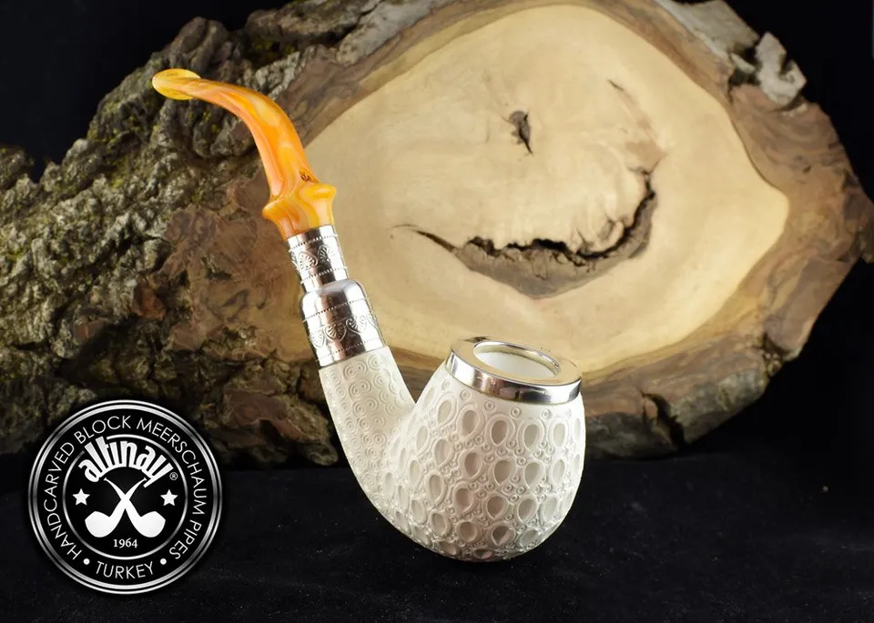 altinay-spigot-meerschaumpfeife-bent-silber-gebogen image 1
