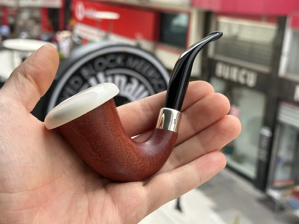altinay-calabash-silver-army-meerschaumpfeife-silber image 1