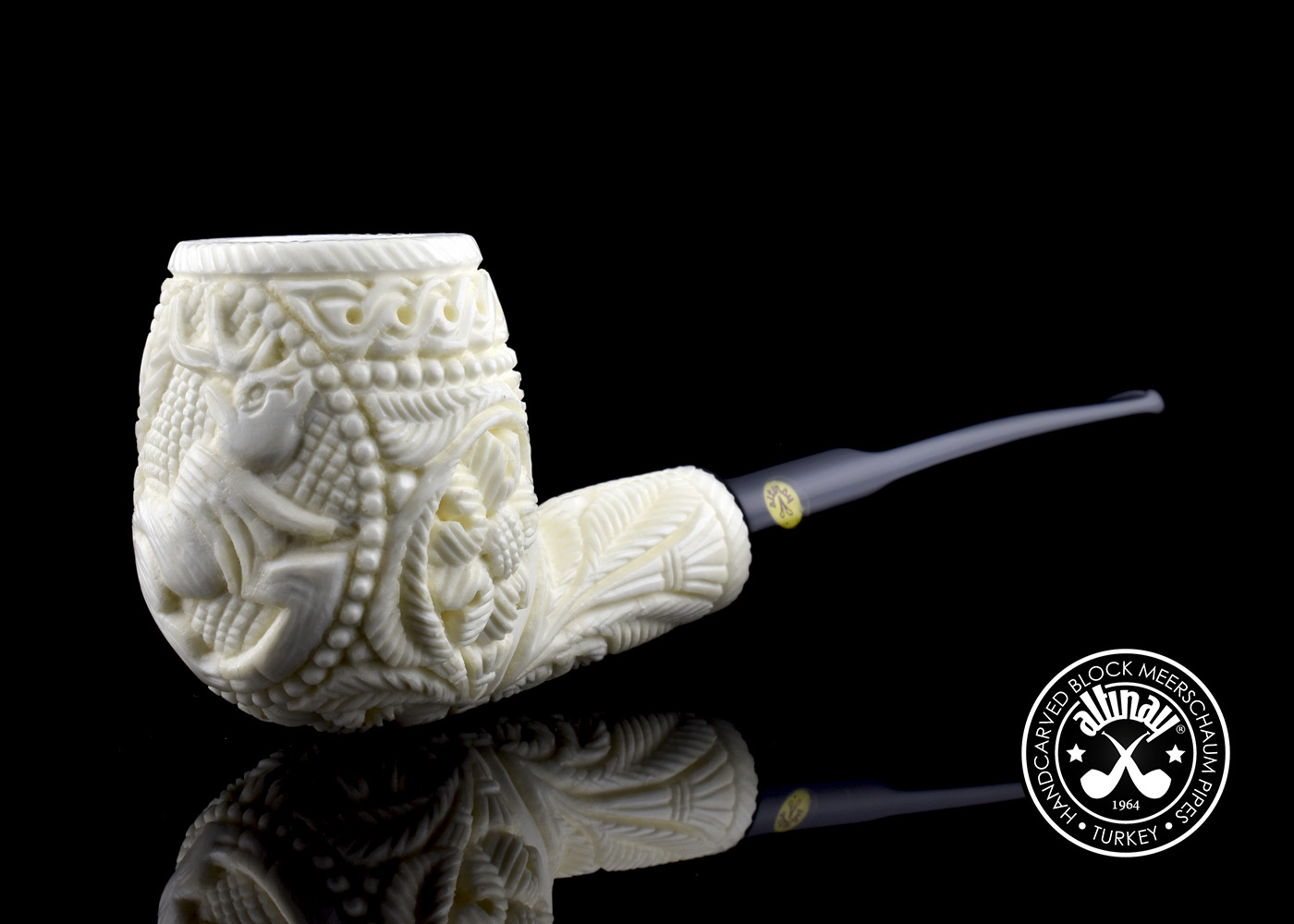 altinay-classic-billiard-meerschaumpfeife-hirschmotiv image 3