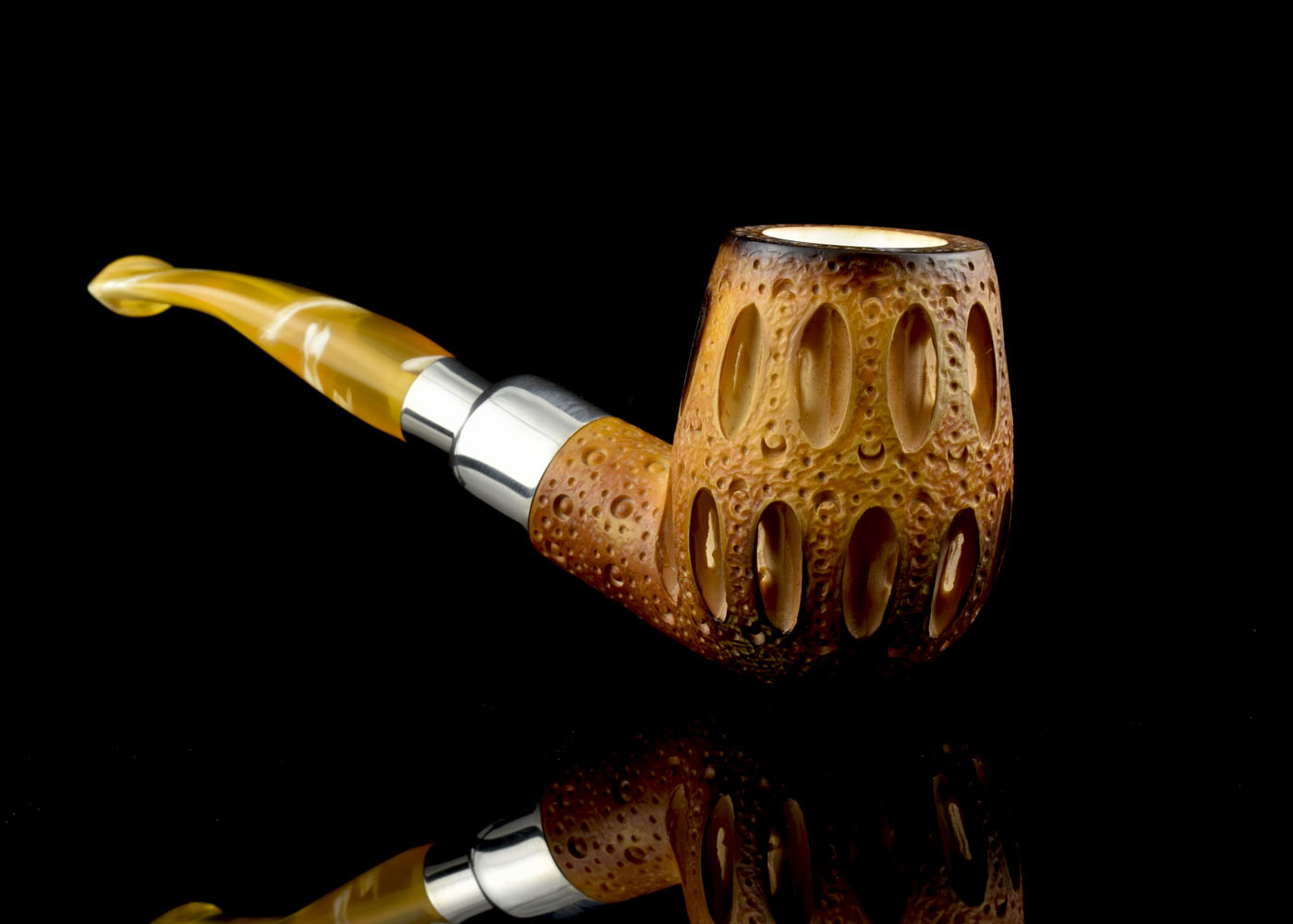 altinay-spigot-billiard-meerschaumpfeife-silber-tabakpfeife-glatt-2 image 3
