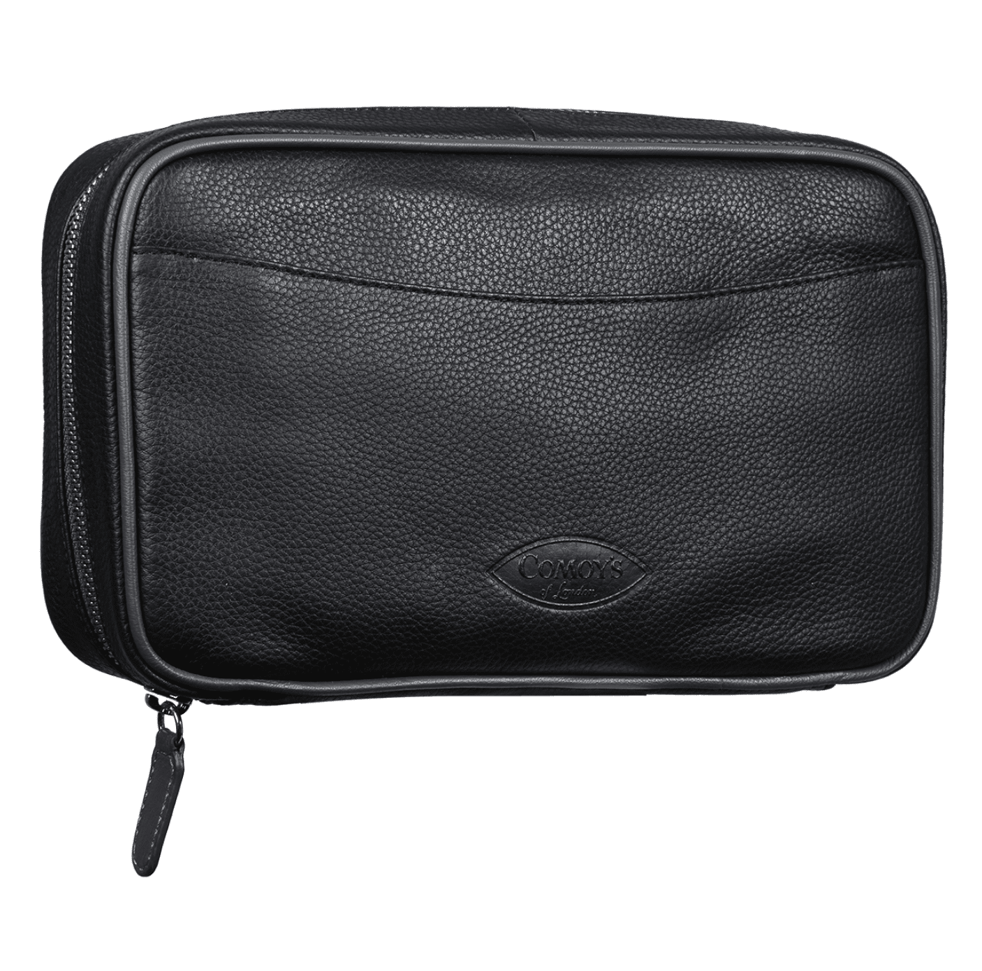 comoy-tabakbeutel-multi-pipe-travel-case-leder-schwarz-grau image 2