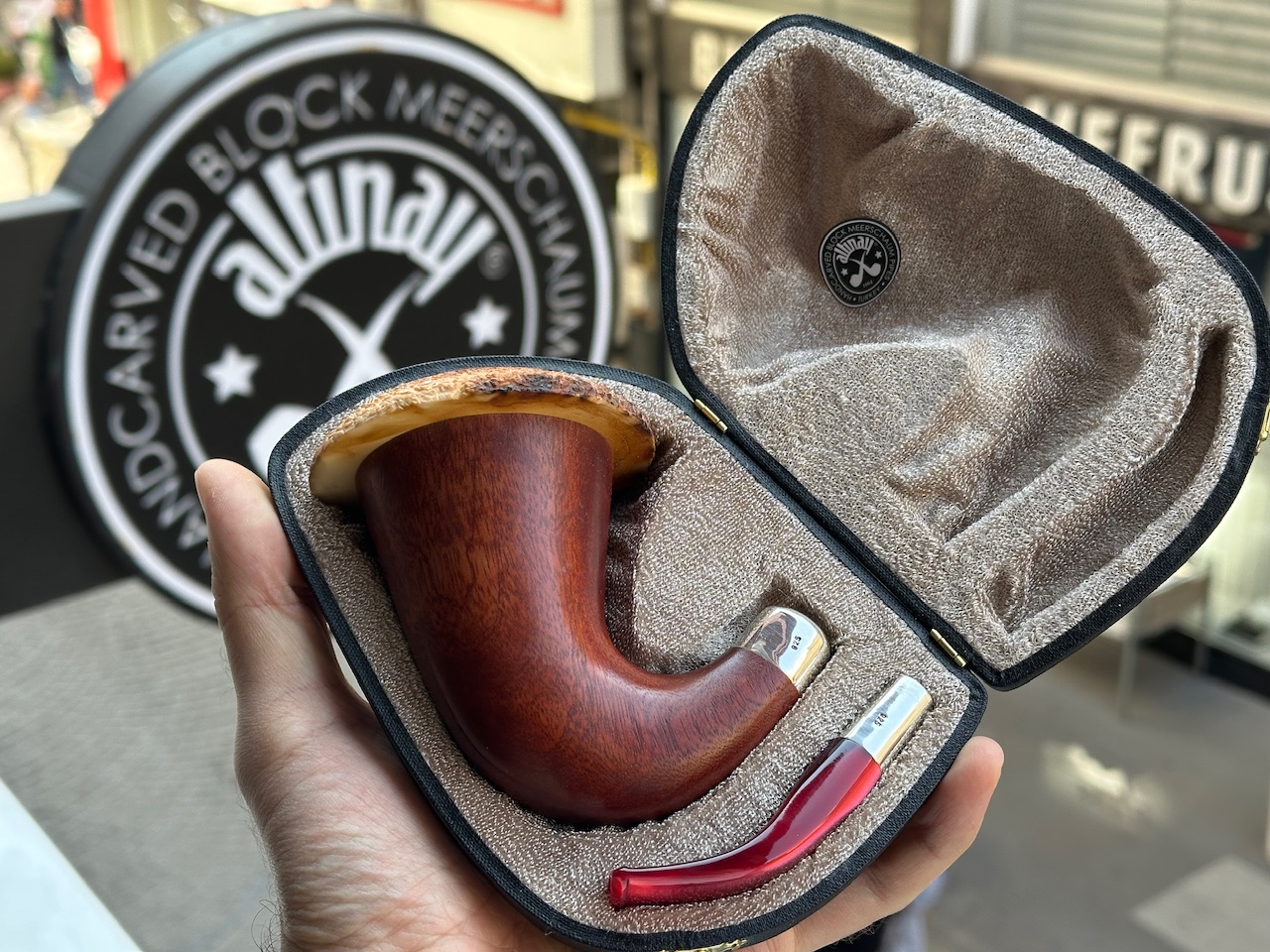 altinay-calabash-mahogany-silber-spigot-tabakpfeife-meerschaum-2 image 6