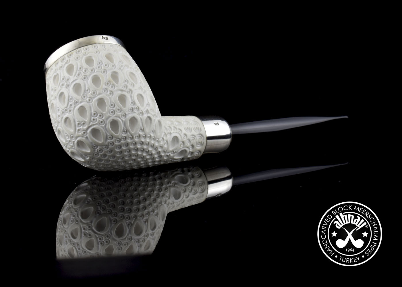 altinay-army-top-apple-meerschaumpfeife-silber image 5