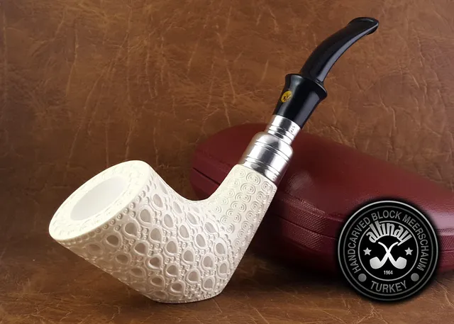 altinay-dublin-silver-spigot-meerschaumpfeife-mit-silberring image 1