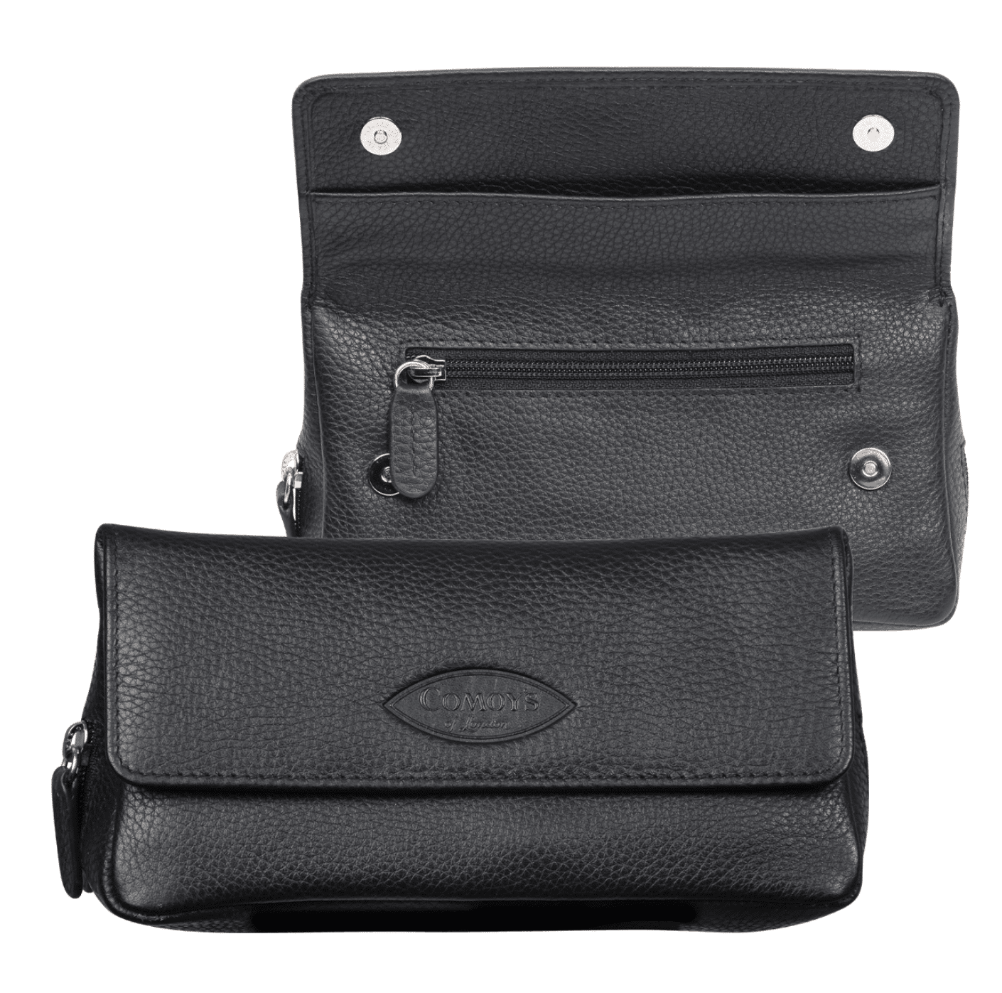 comoy-s-tabakbeutel-leder-schwarz-1-pfeife-pouch-combo image 1