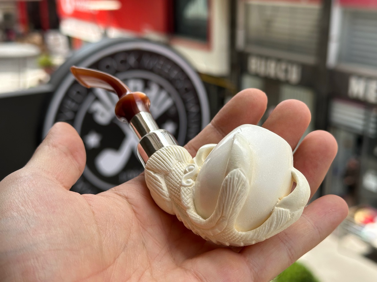 altinay-translucent-claw-silber-spigot-meerschaumpfeife image 4