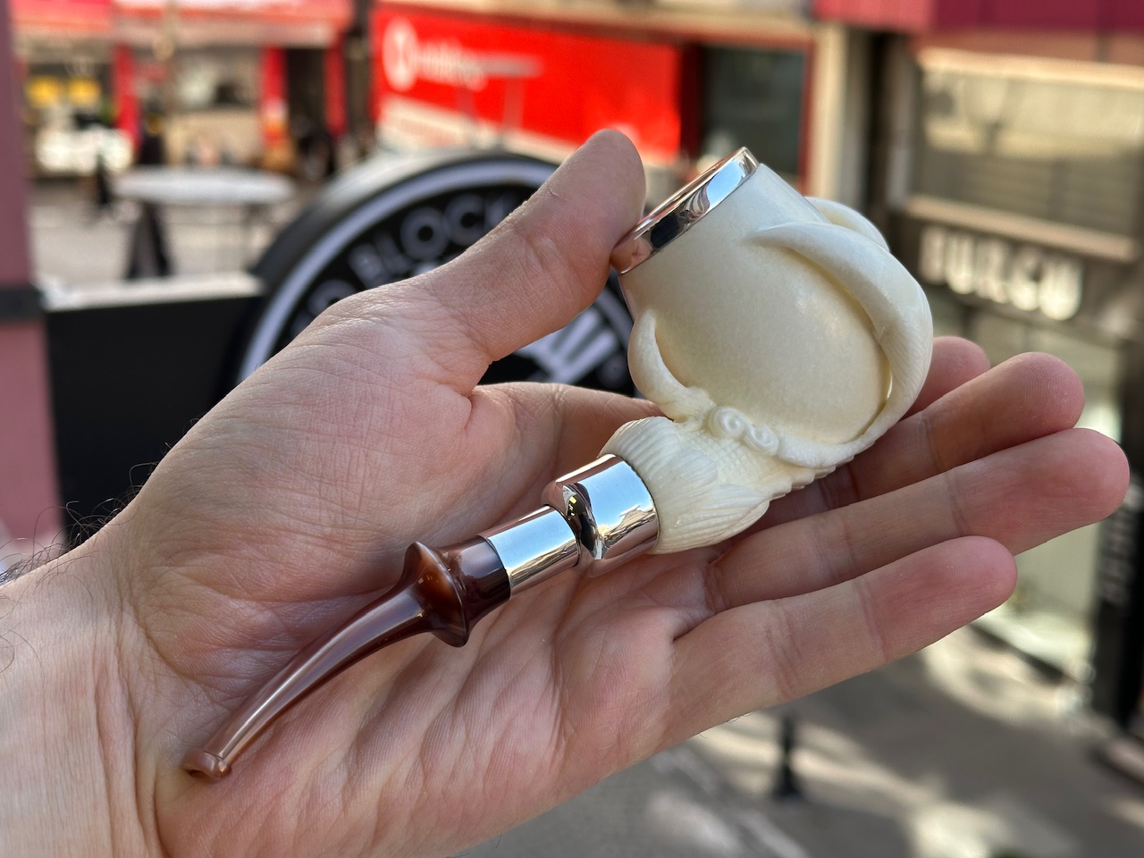 altinay-translucent-top-silver-claw-spigot-tabakpfeife-meerschaum image 2