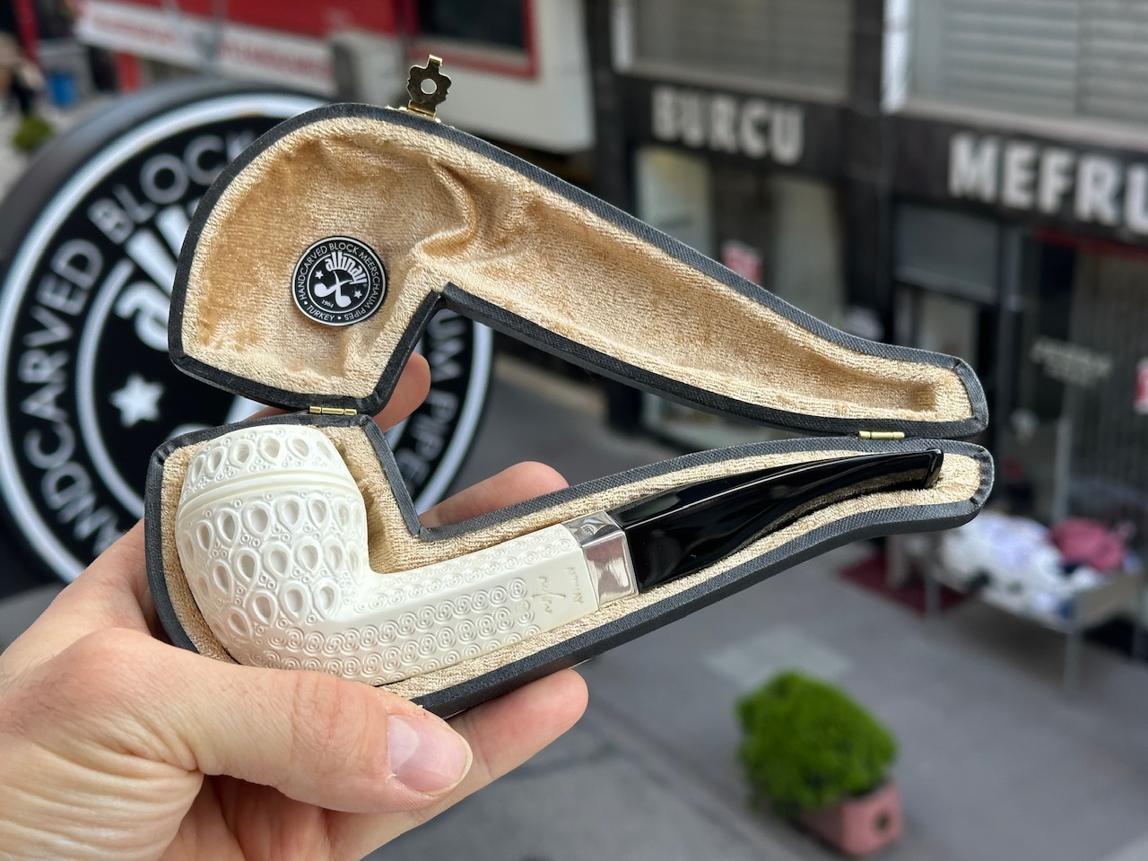 altinay-classic-bulldog-meerschaumpfeife-silberring-glatt image 8