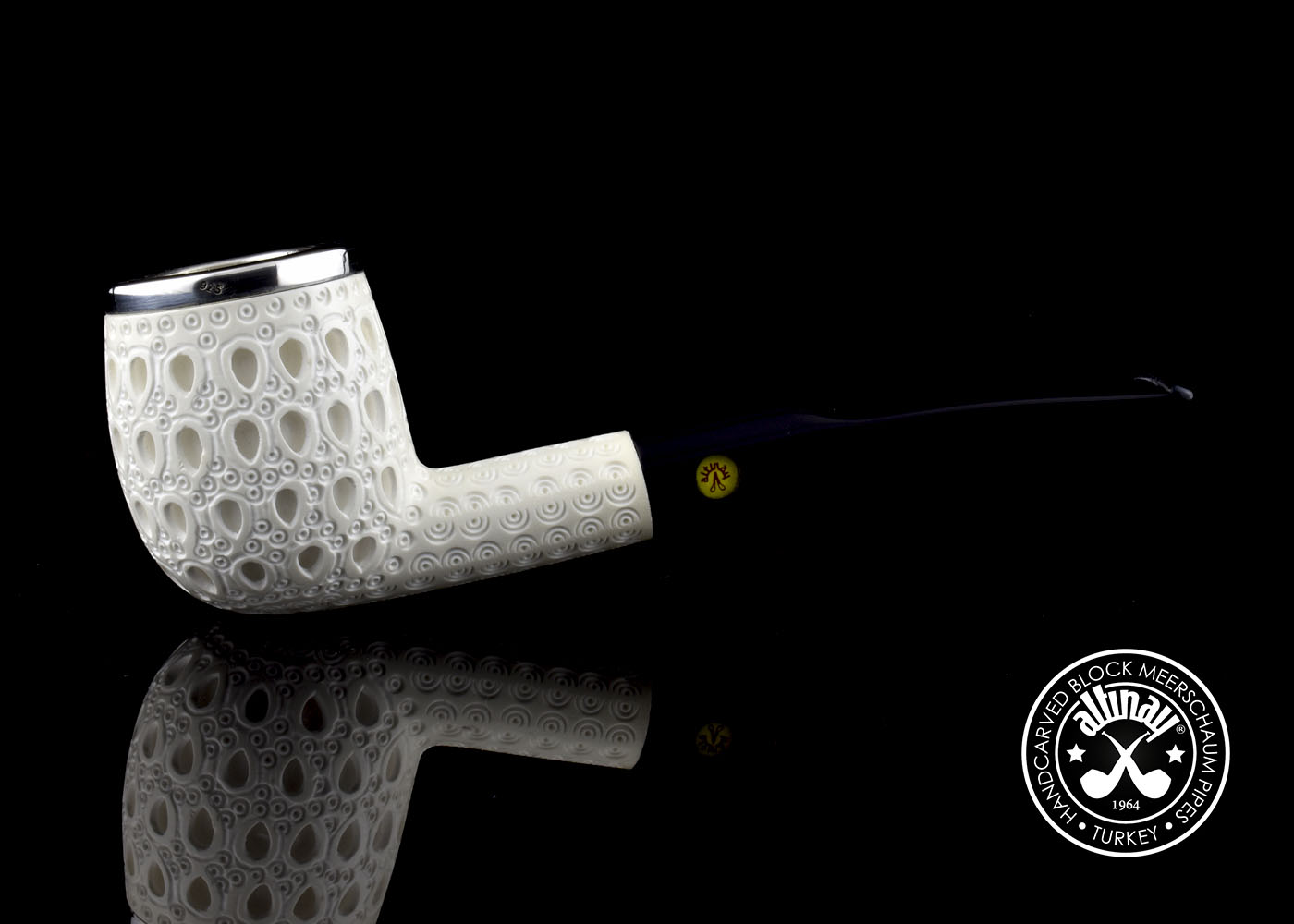 altinay-classic-top-silver-billiard-meerschaumpfeife image 2