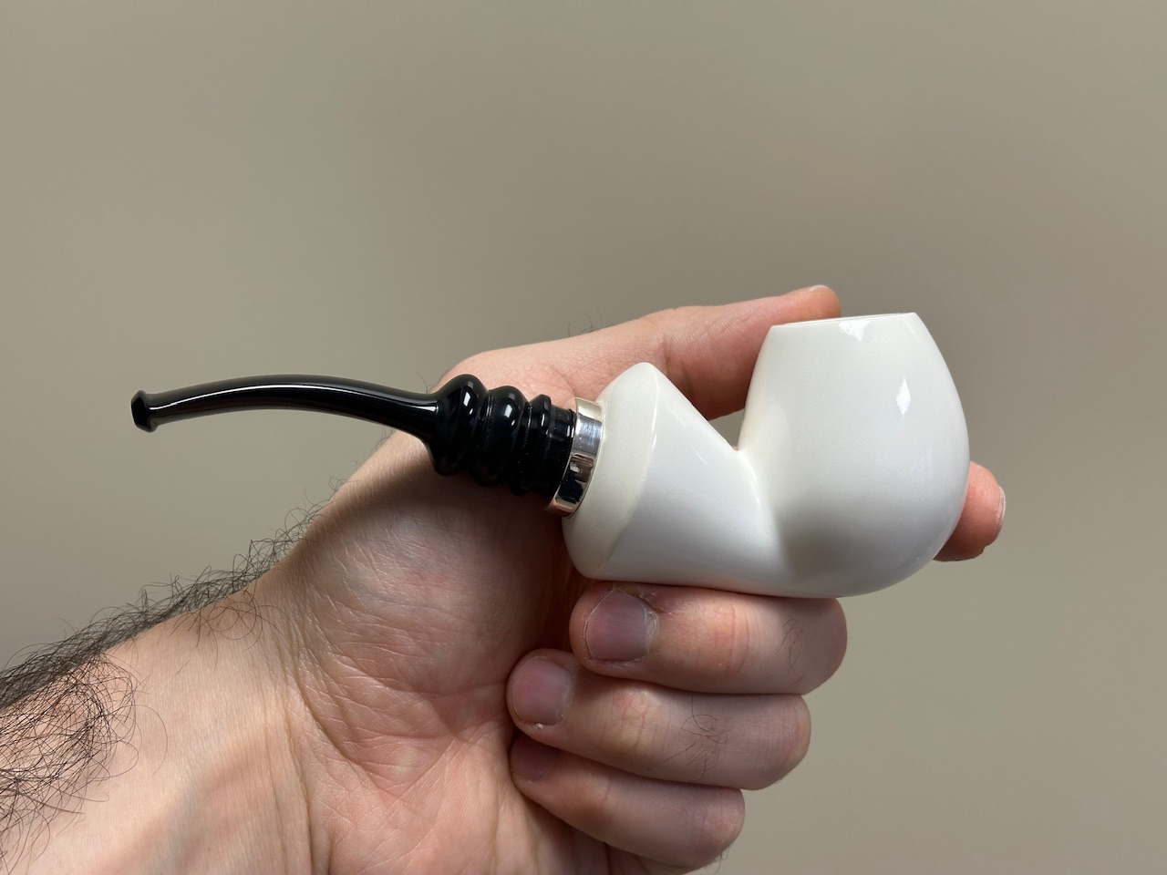 altinay-reverse-calabash-silver-army-meerschaumpfeife-silberring image 5