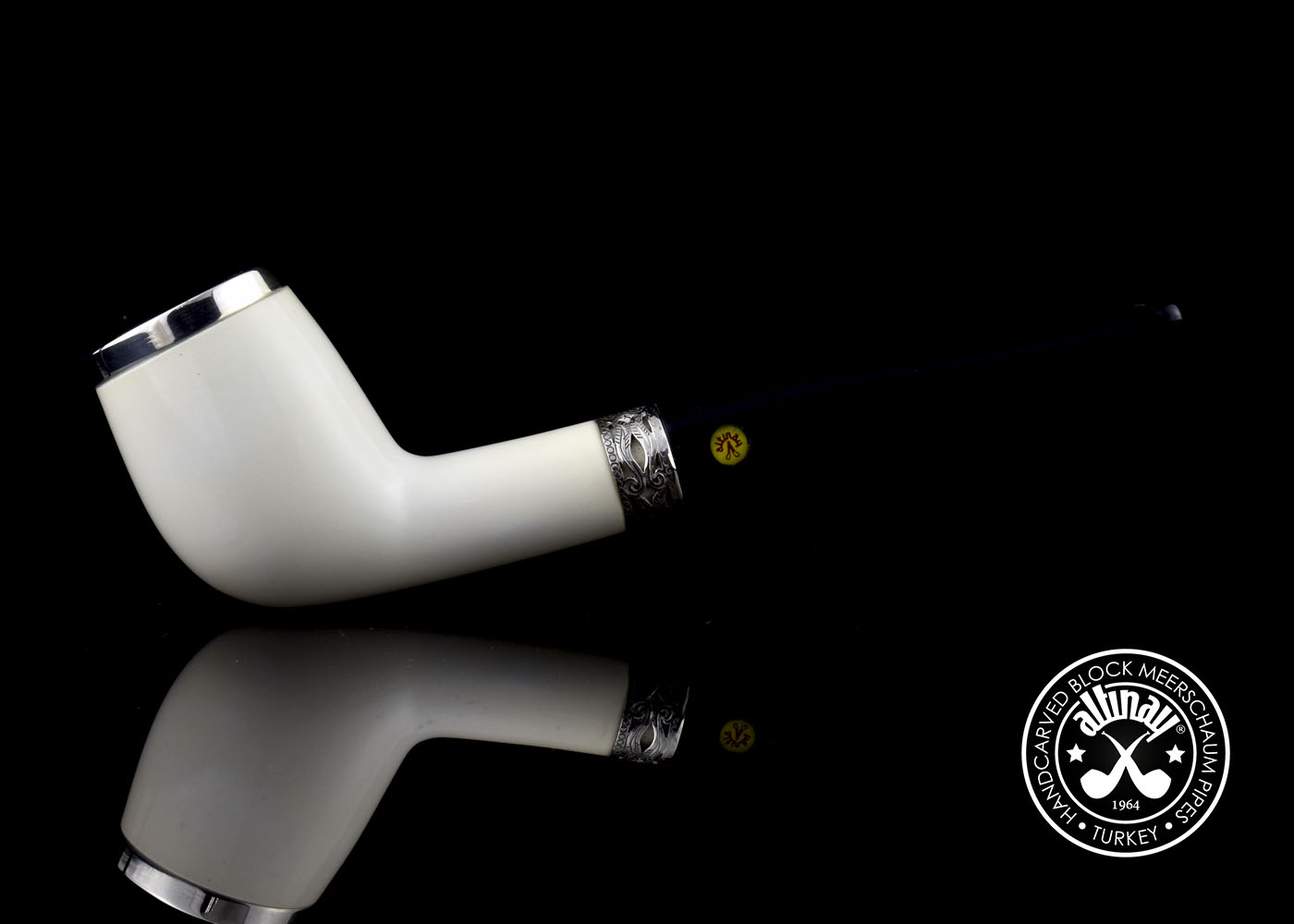 altinay-classic-top-silver-belge-meerschaumpfeife-mit-silberring image 2