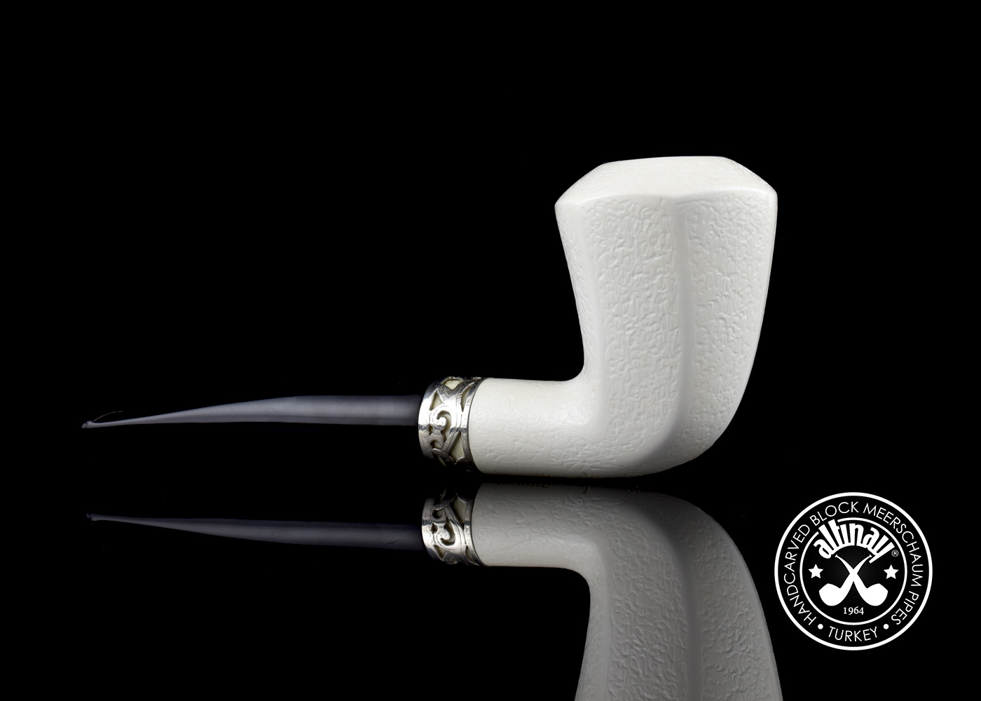 altinay-classic-panel-meerschaumpfeife-mit-silberband image 4