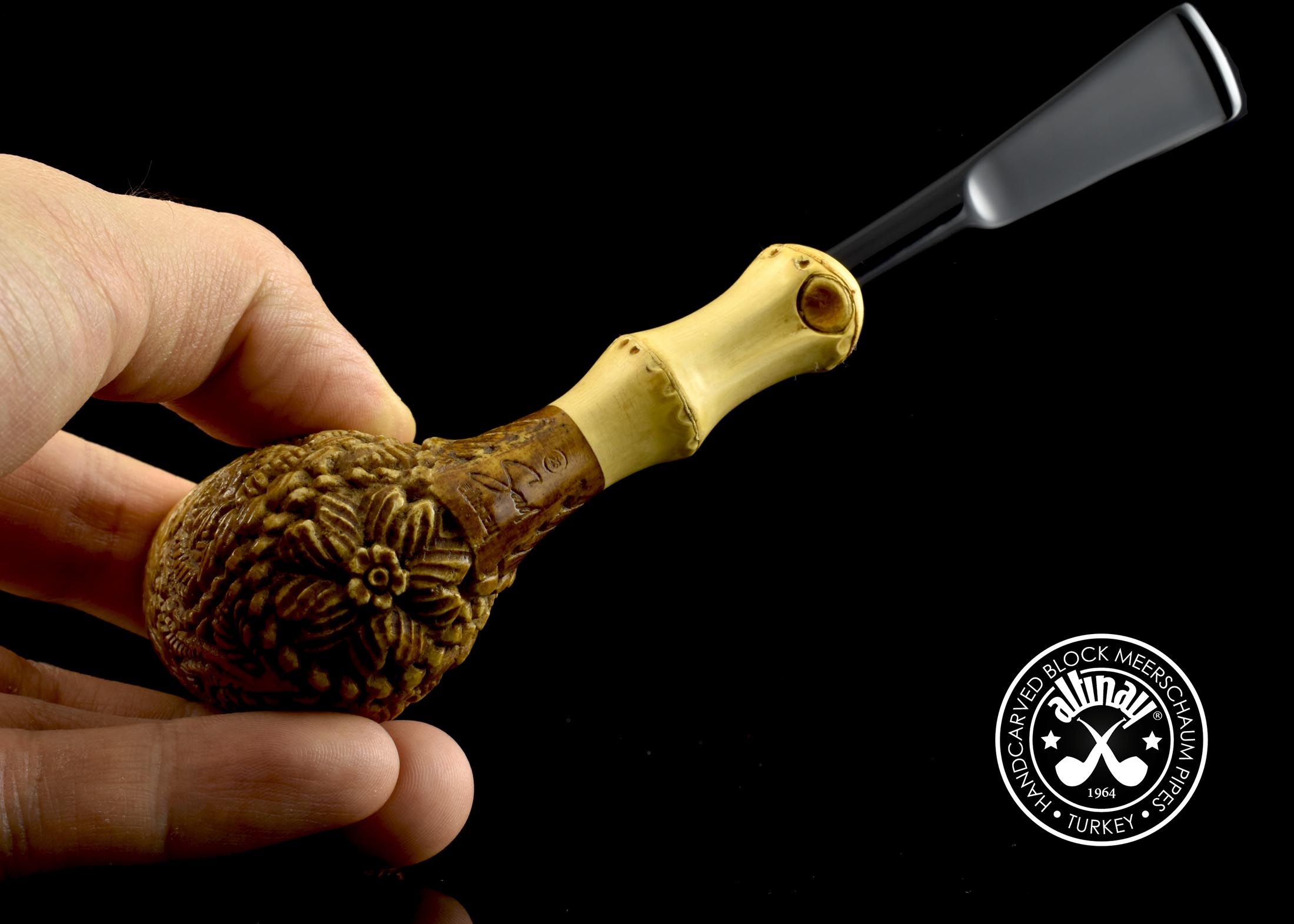 altinay-bamboo-billiard-meerschaumpfeife-eulenmotiv image 7