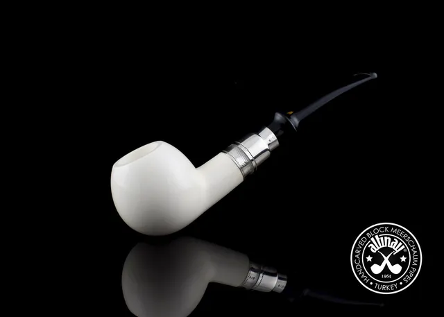 altinay-spigot-diplomat-30534-meerschaumpfeife-silber image 1