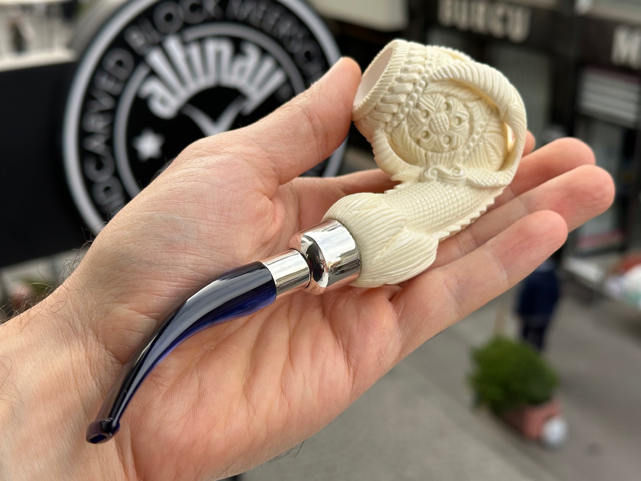 altinay-eagle-s-claw-silver-spigot-meerschaumpfeife-adlerkralle image 2
