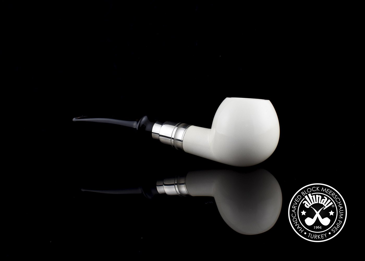 altinay-spigot-diplomat-30534-meerschaumpfeife-silber image 4