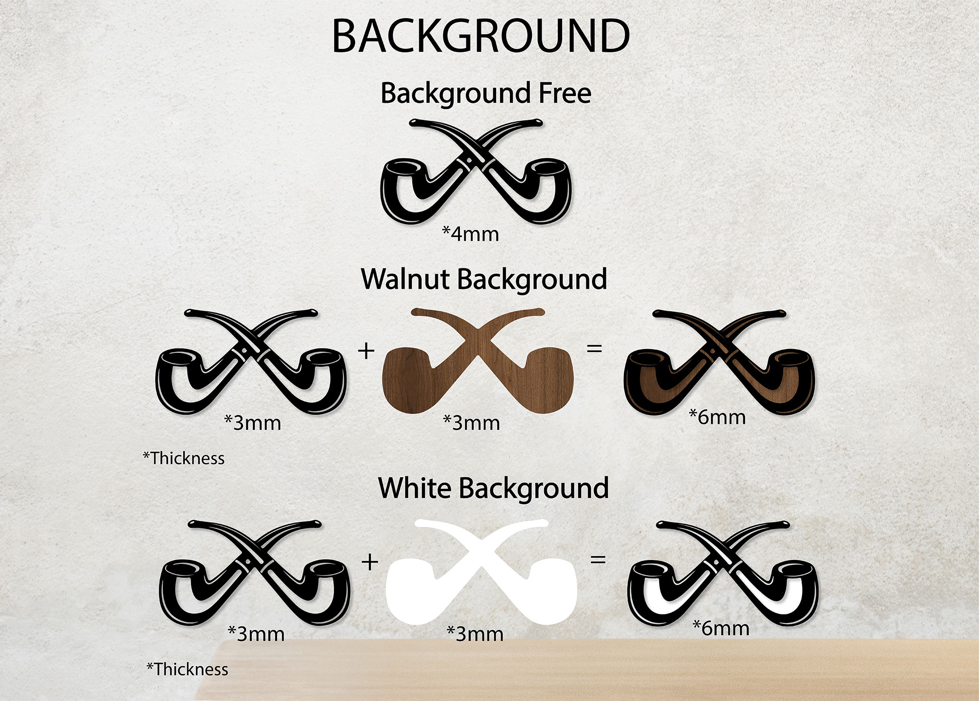 altinay-crossed-pipes-wanddeko-holz-pfeifen-deko image 4