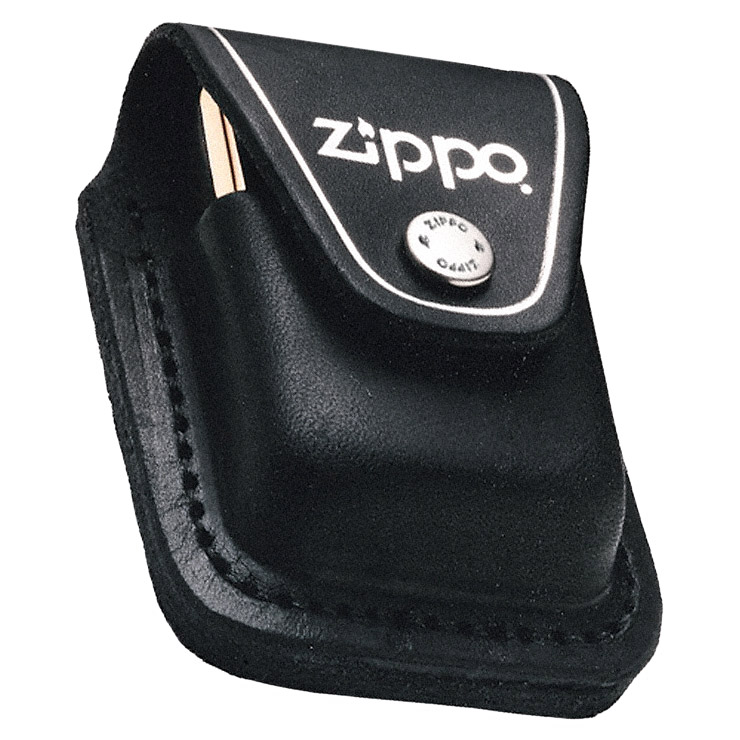 zippo-feuerzeug-etui-leder-schwarz-mit-g-rtelclip image 1