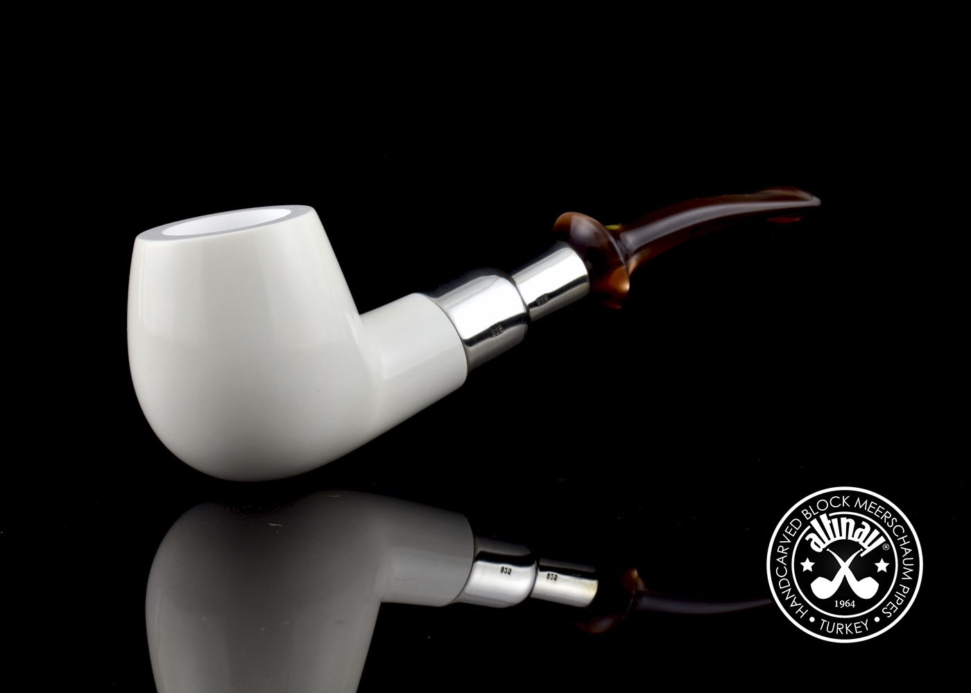 altinay-spigot-apple-meerschaumpfeife-silber-natur-2 image 2