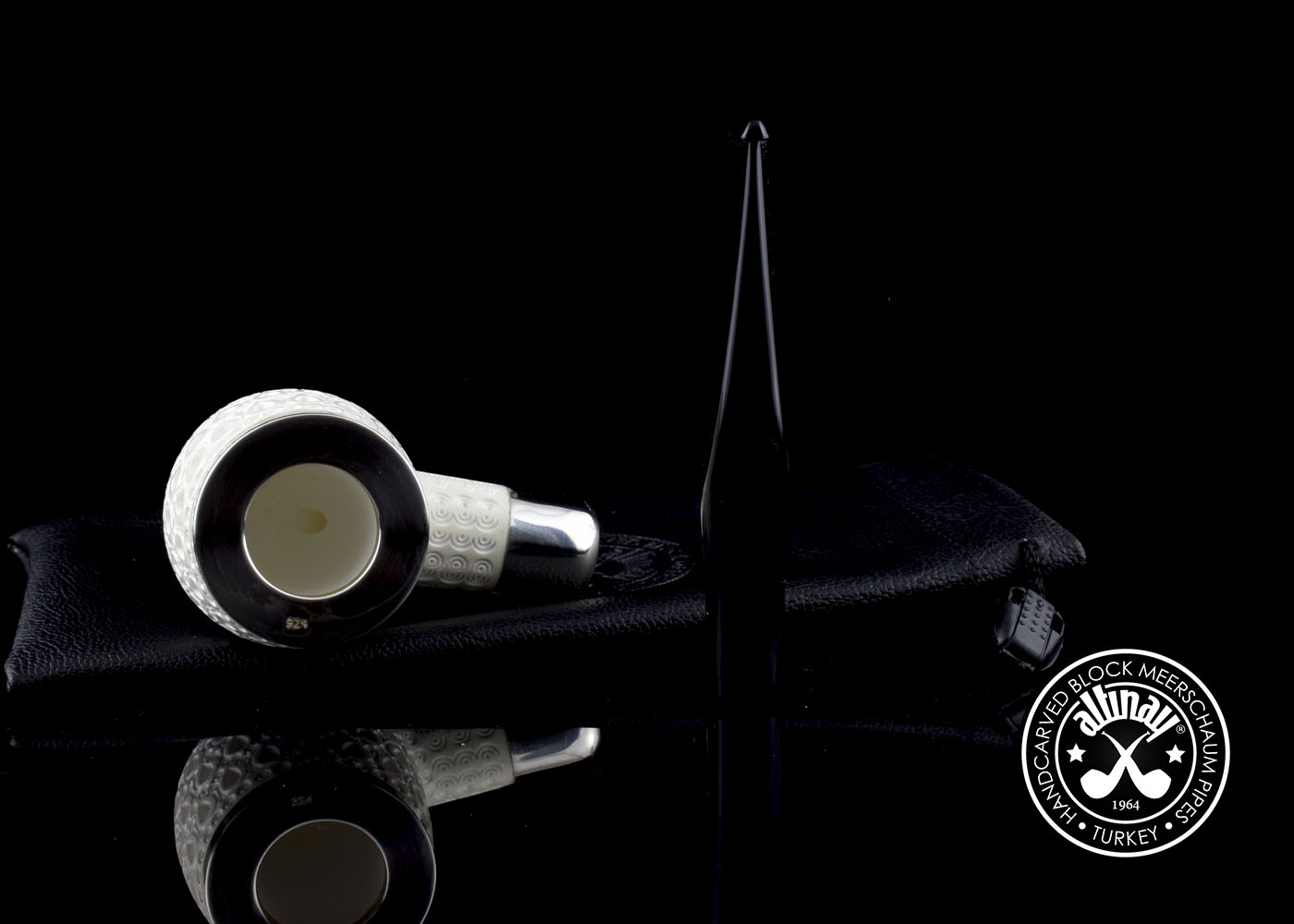 altinay-spigot-army-billiard-meerschaumpfeife-silber-5 image 6