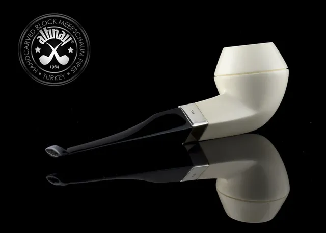 altinay-classic-bulldog-meerschaumpfeife-mit-silberband image 1