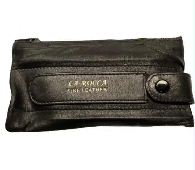 la-rocca-black-tabakbeutel-leder-6-zoll-schwarz image 1