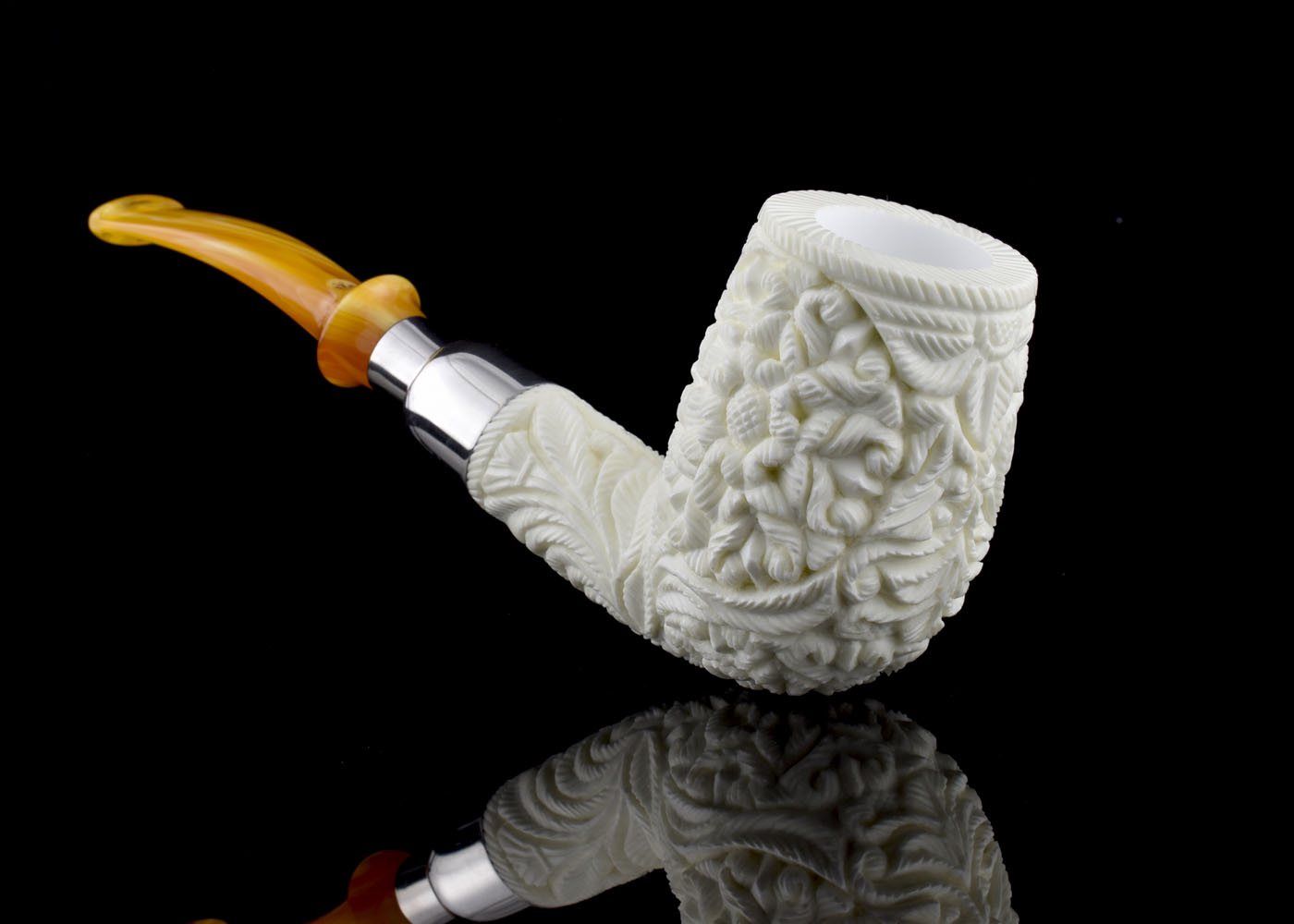 altinay-spigot-xl-billiard-meerschaumpfeife-silber-gro image 1